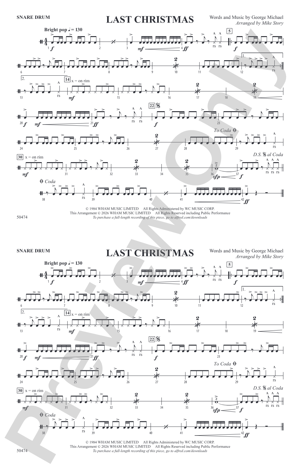 Last Christmas: Snare Drum