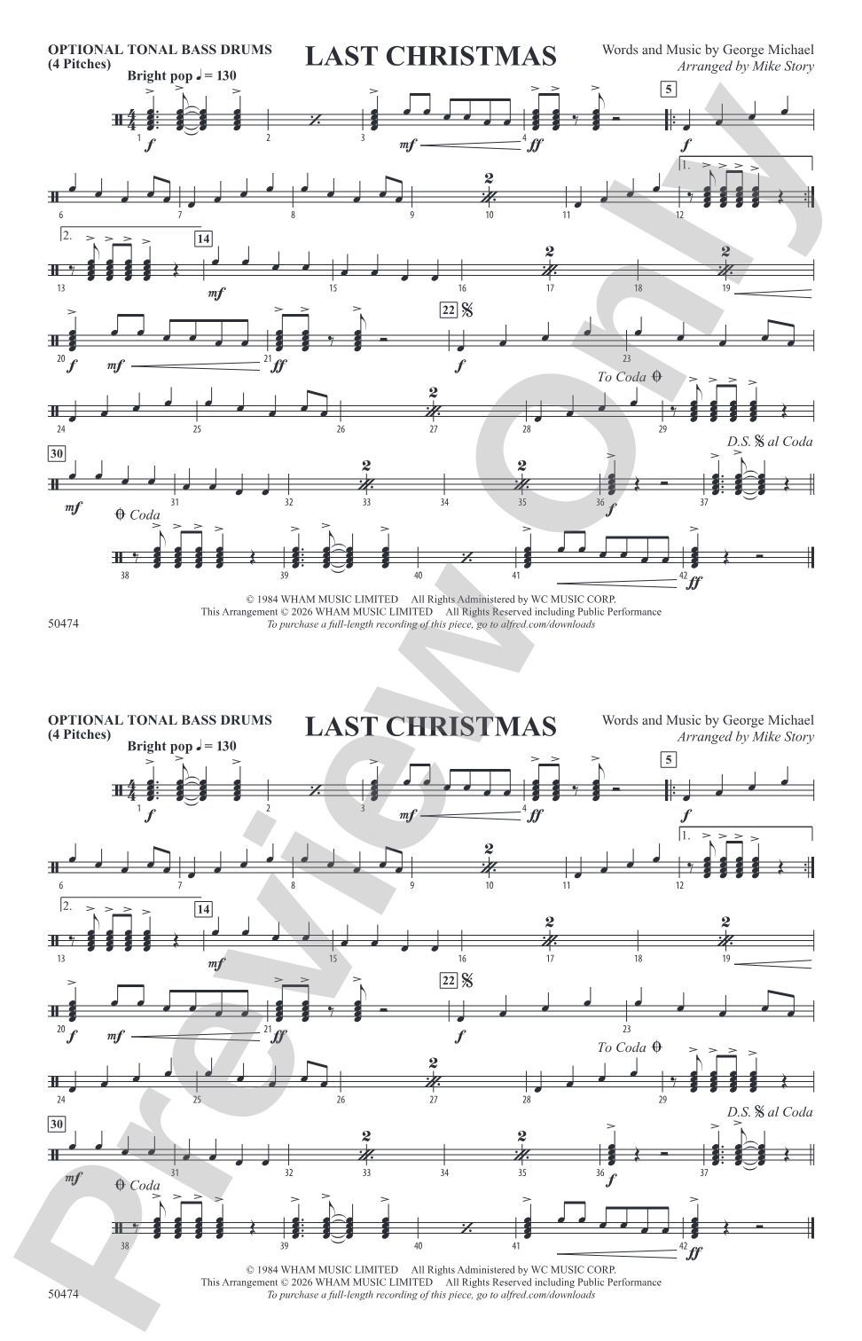 Last Christmas: Tonal Bass Drum