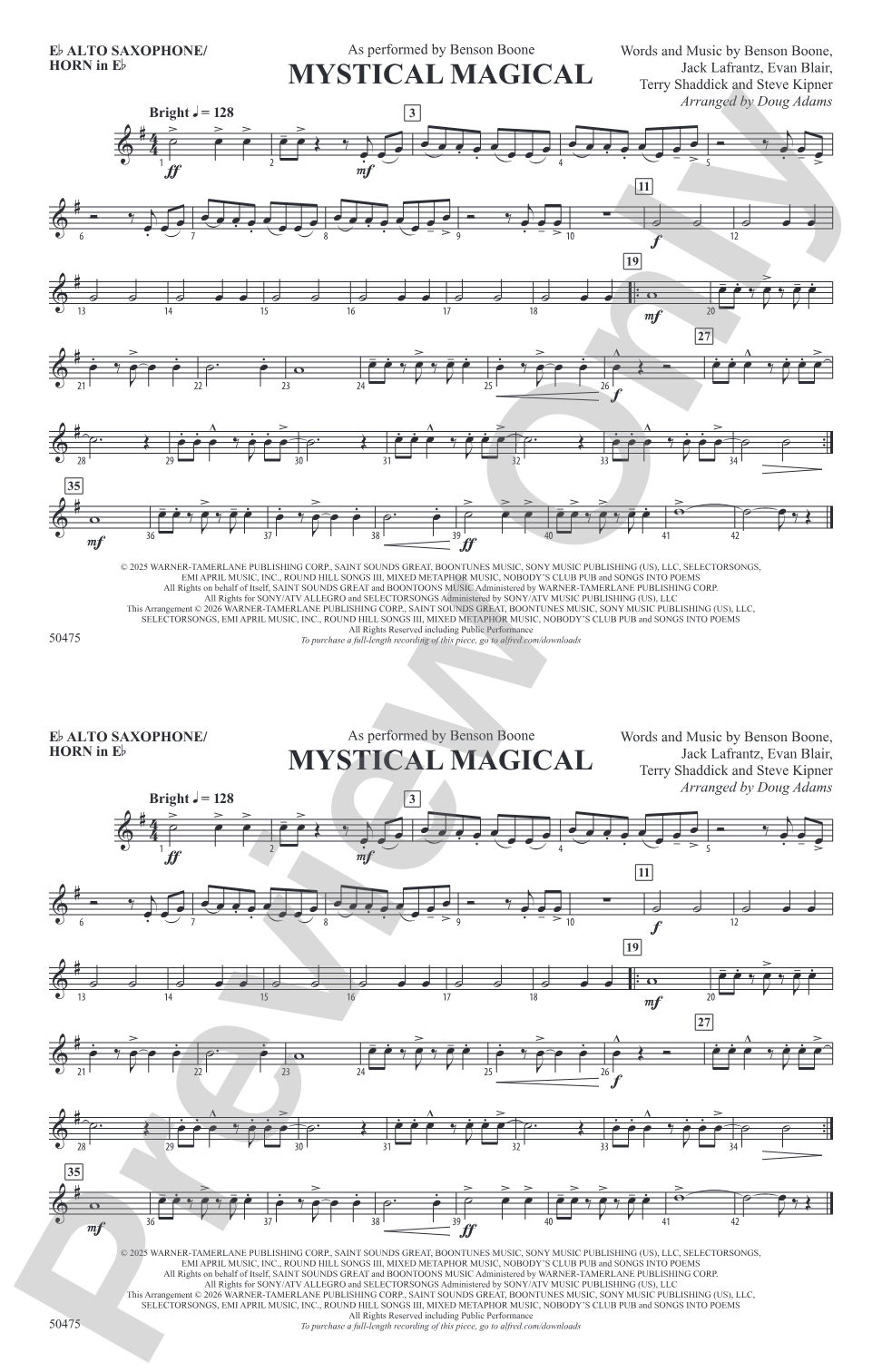 Mystical Magical: E-flat Alto Saxophone