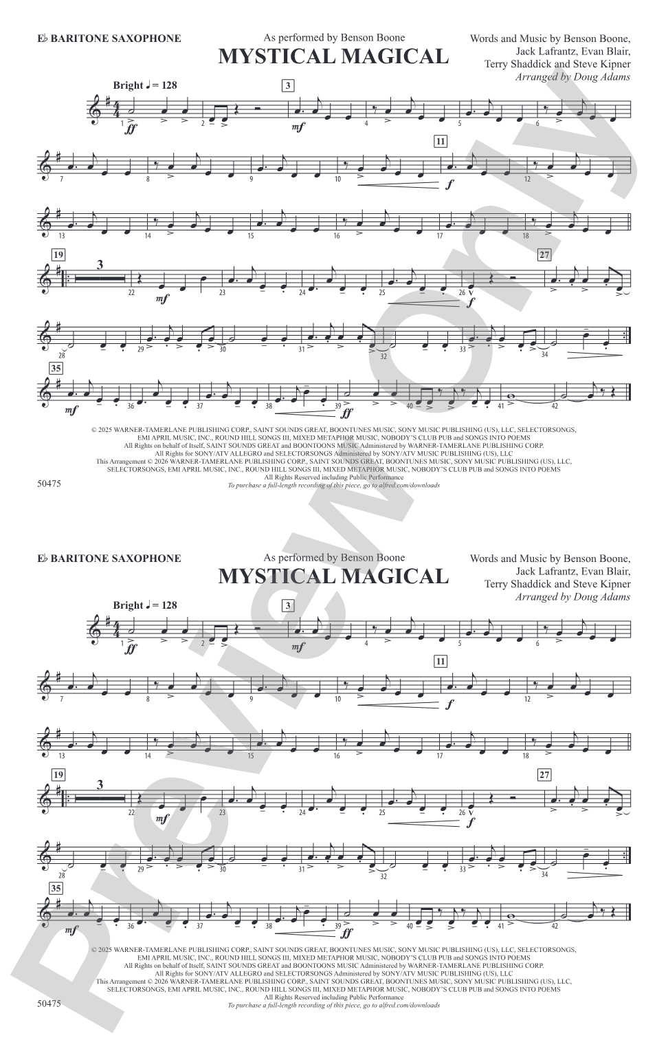 Mystical Magical: E-flat Baritone Saxophone