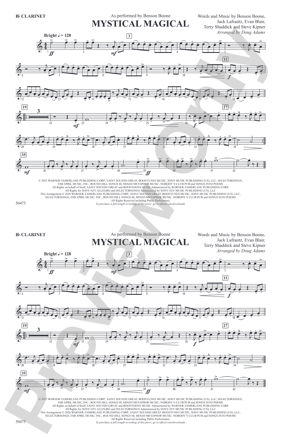 Mystical Magical: 1st B-flat Clarinet