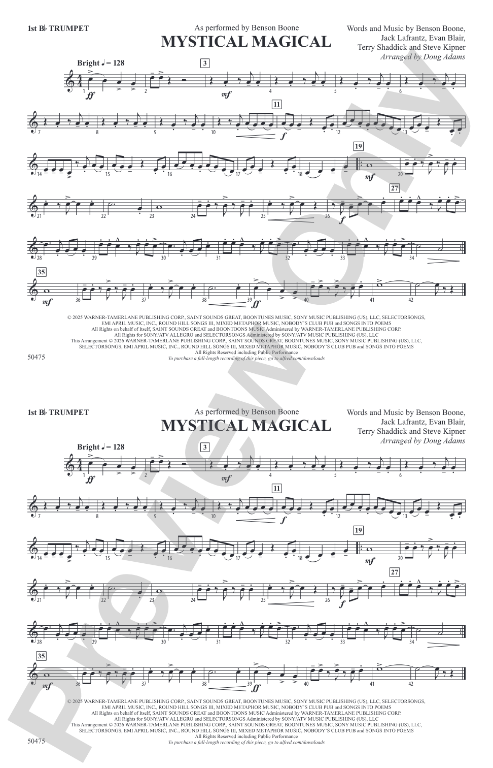 Mystical Magical: 1st B-flat Trumpet