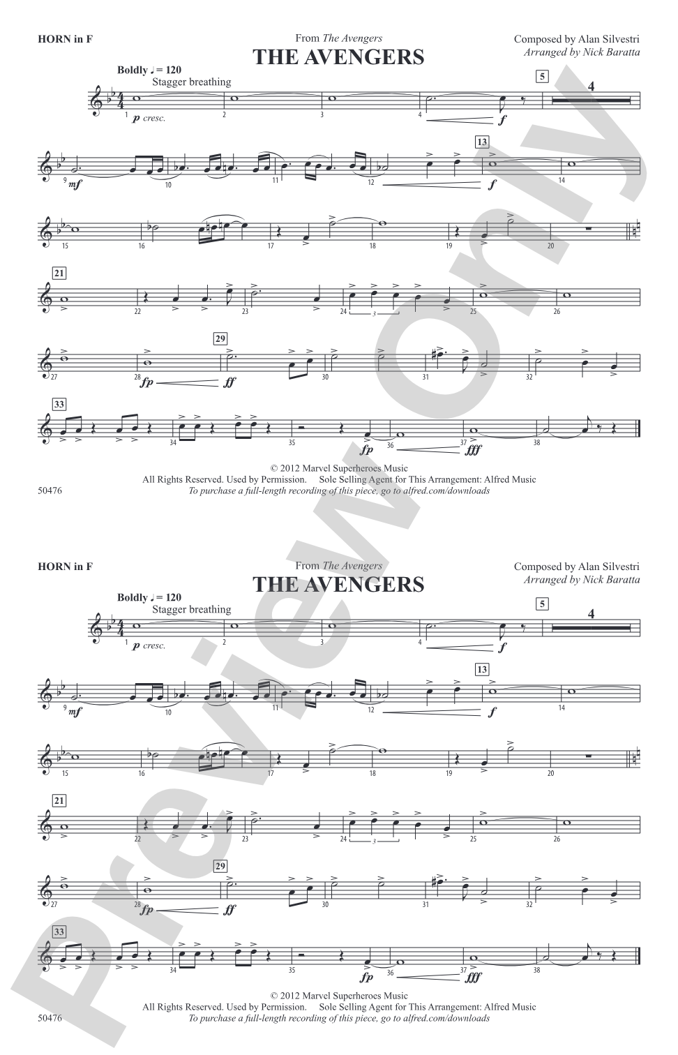 The Avengers: 1st F Horn