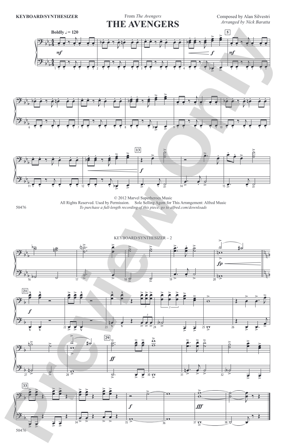 The Avengers: Piano Accompaniment