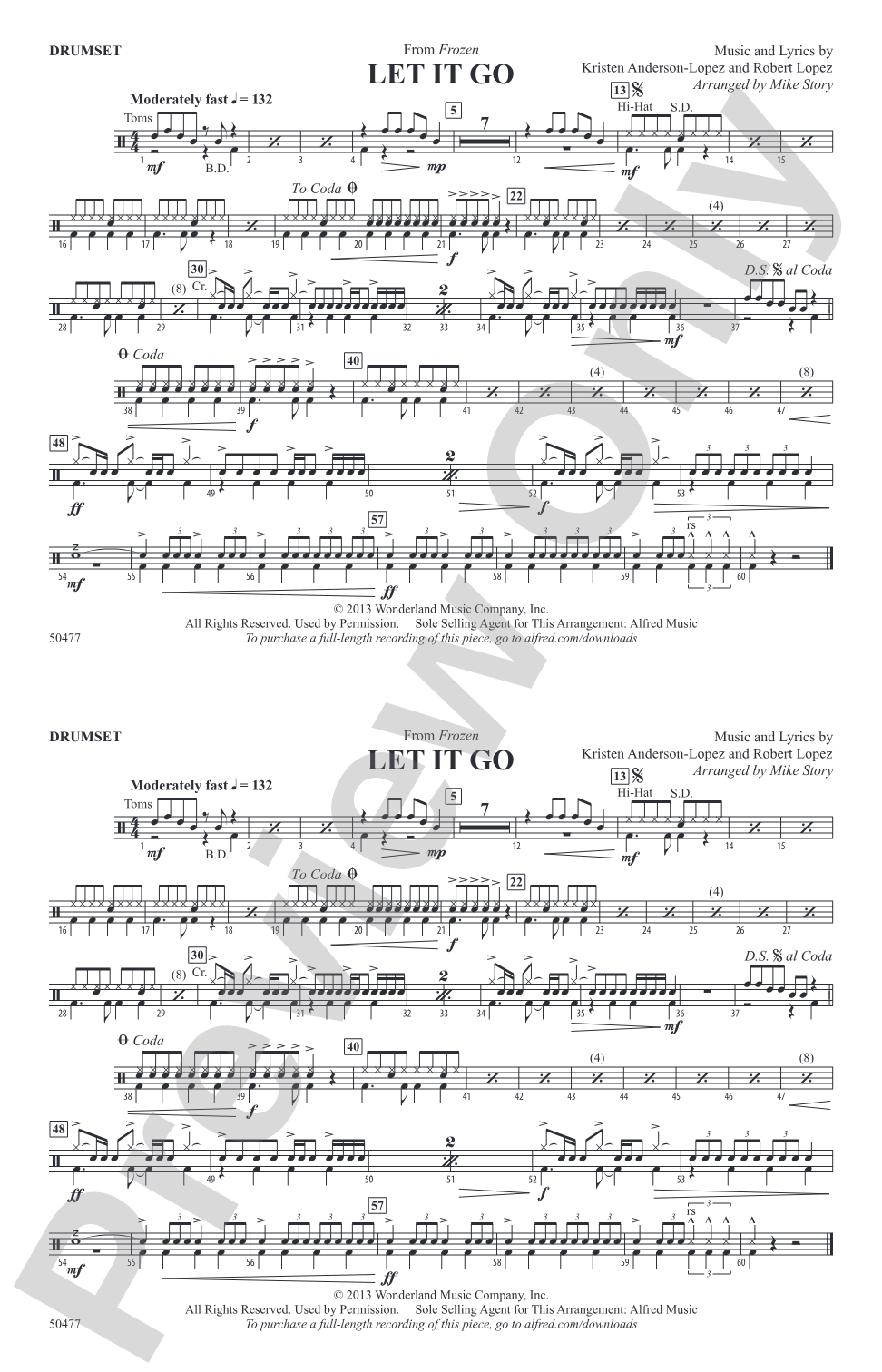 Let It Go: Drums