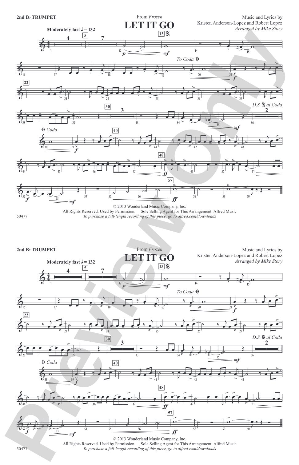 Let It Go: 2nd B-flat Trumpet
