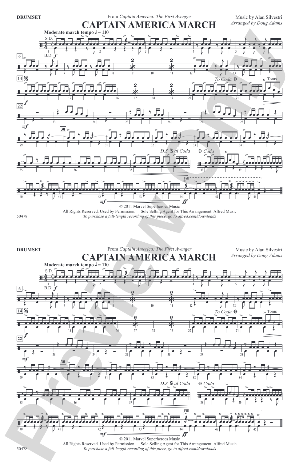 Captain America March: Drums