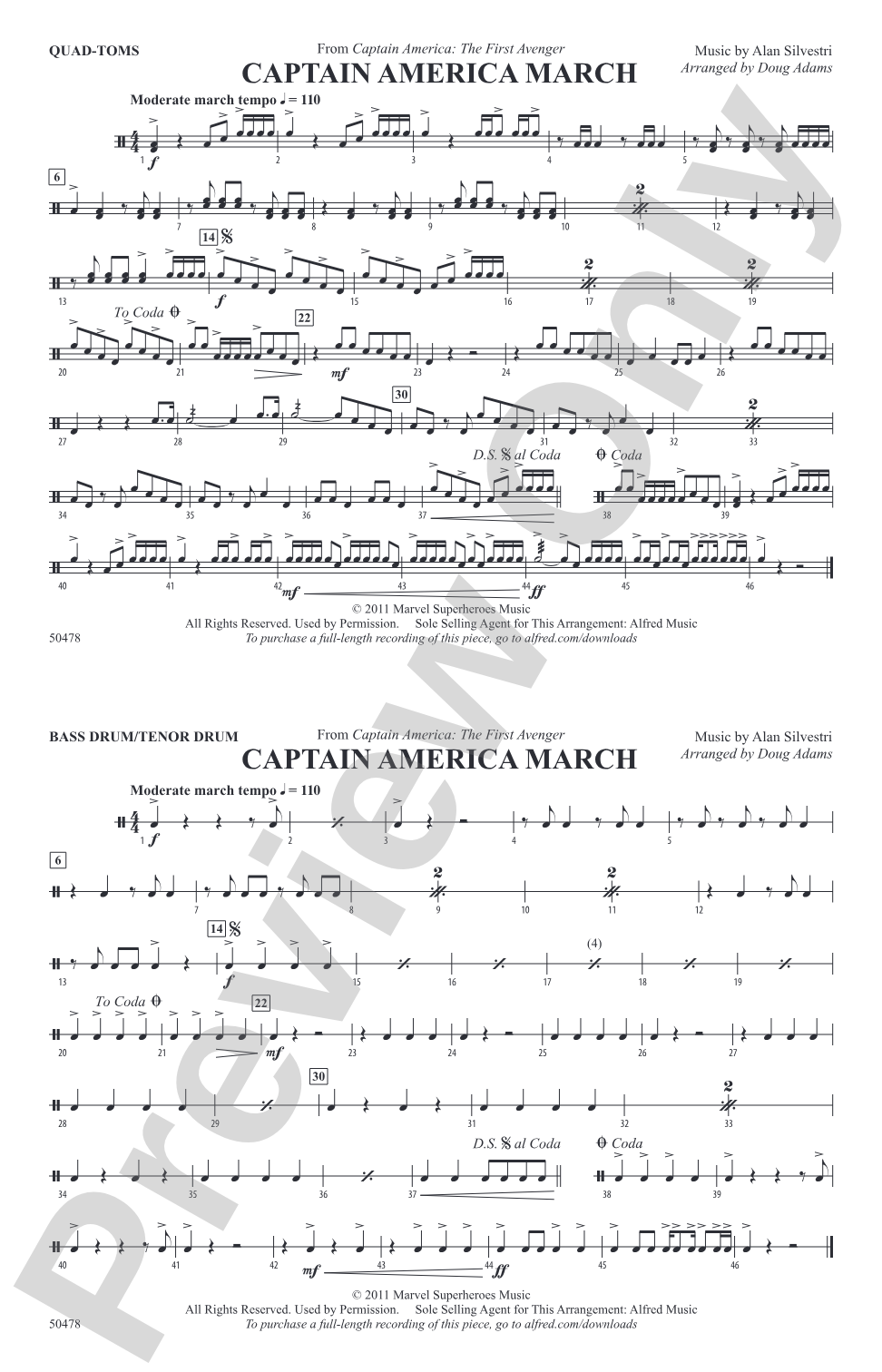 Captain America March: Quad-Toms