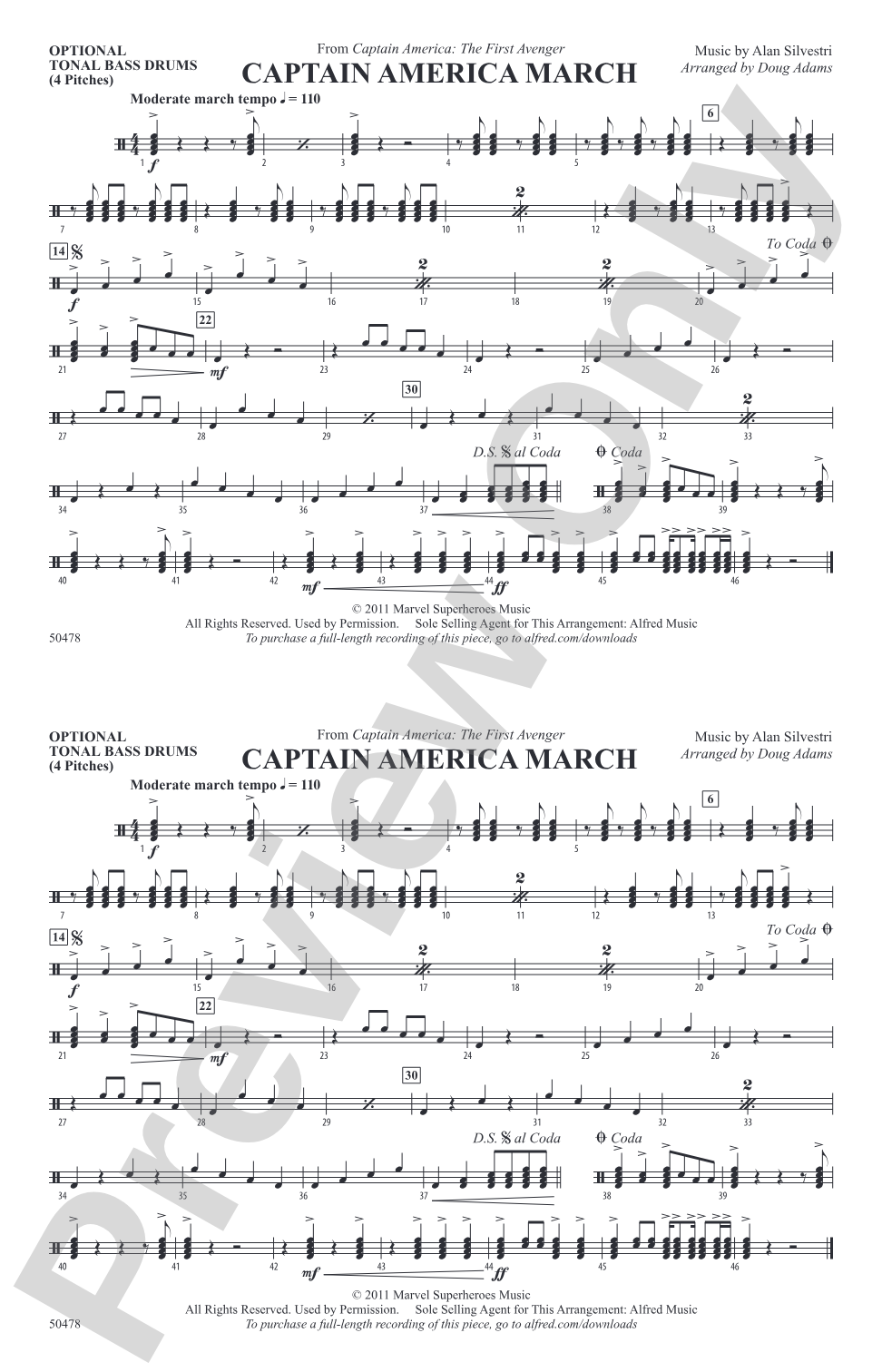 Captain America March: Tonal Bass Drum