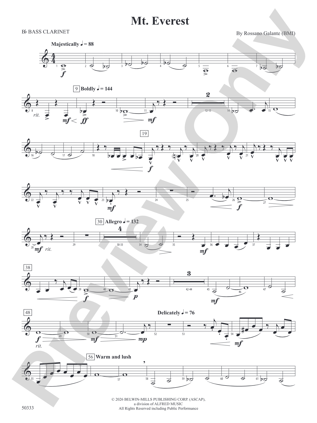 Mt. Everest: B-flat Bass Clarinet
