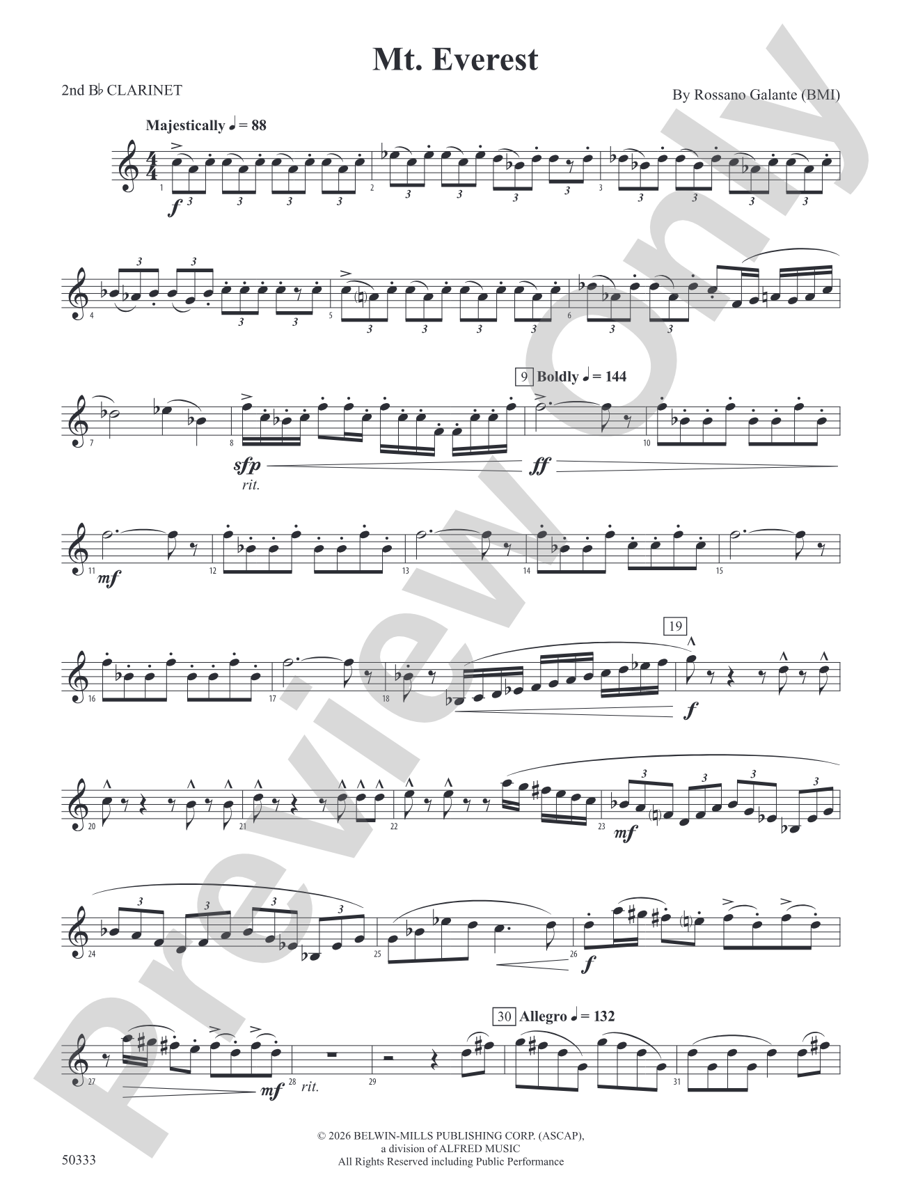 Mt. Everest: 2nd B-flat Clarinet