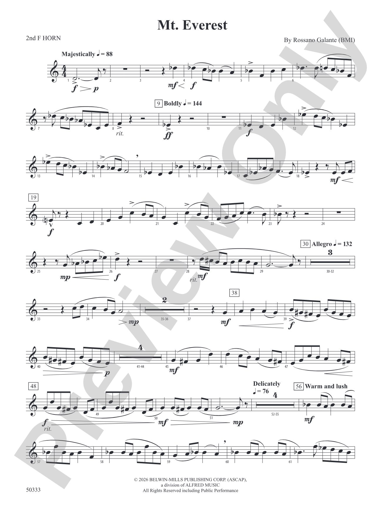 Mt. Everest: 2nd F Horn