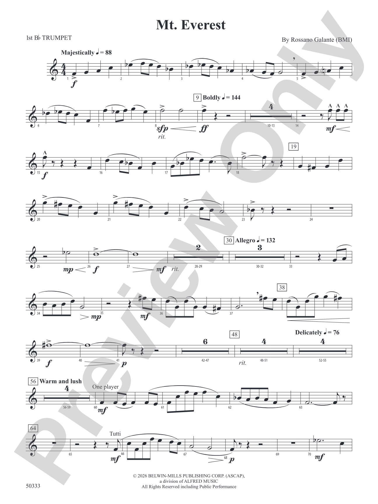 Mt. Everest: 1st B-flat Trumpet