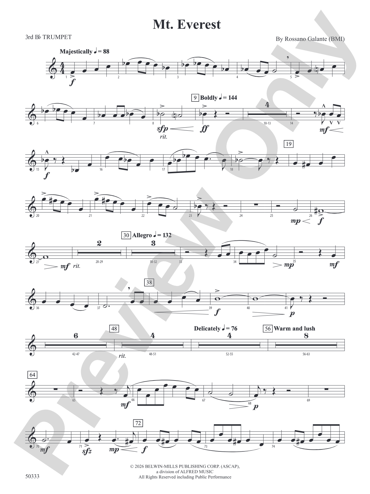 Mt. Everest: 3rd B-flat Trumpet
