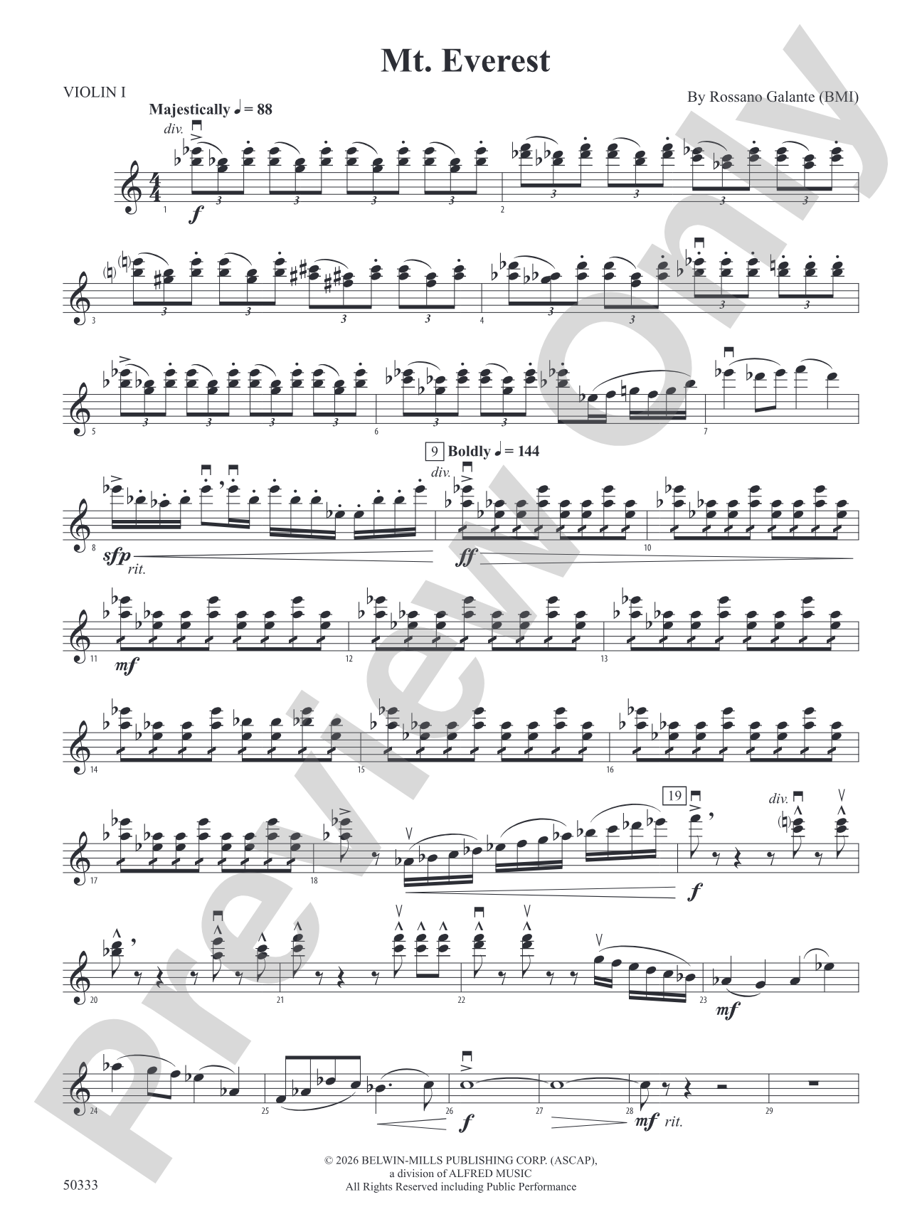 Mt. Everest: 1st Violin