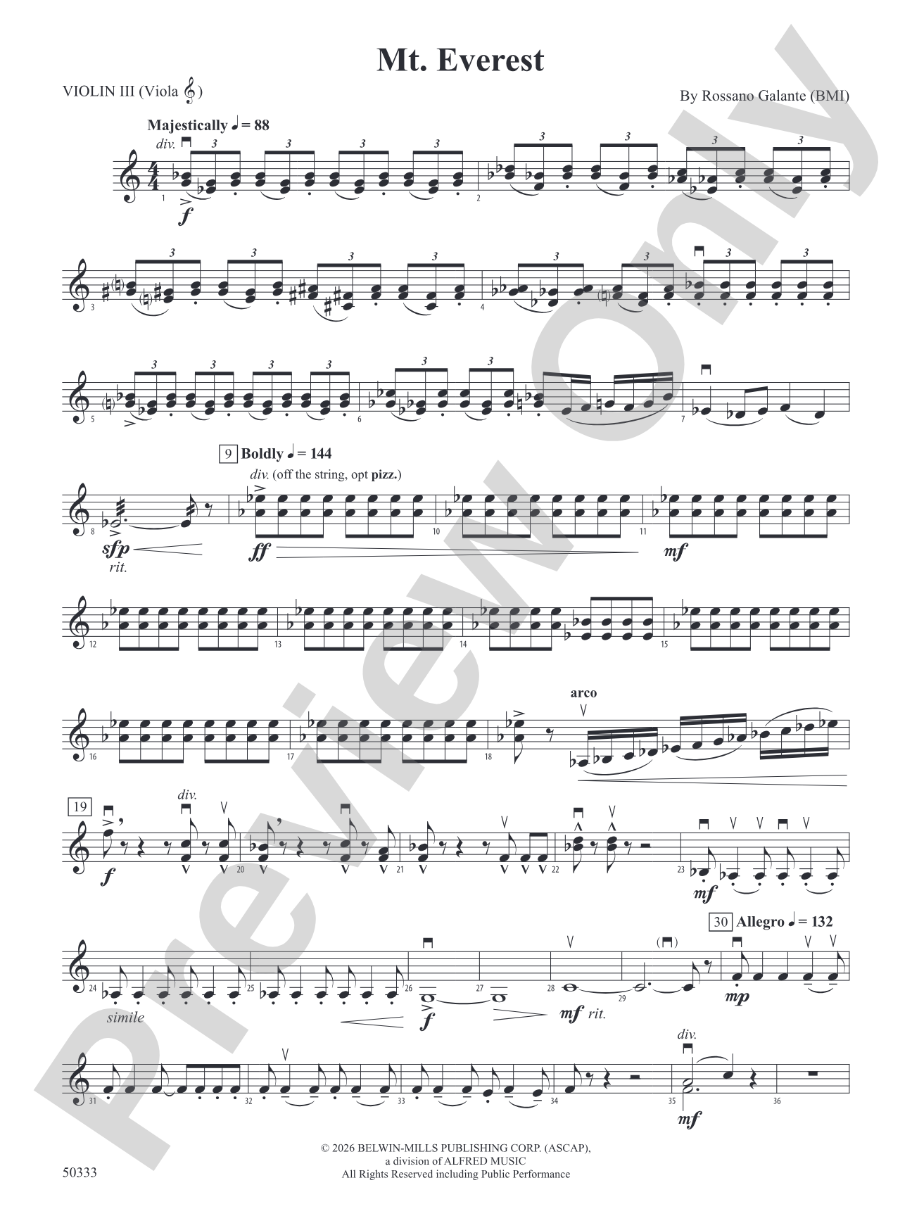 Mt. Everest: 3rd Violin (Viola [TC])