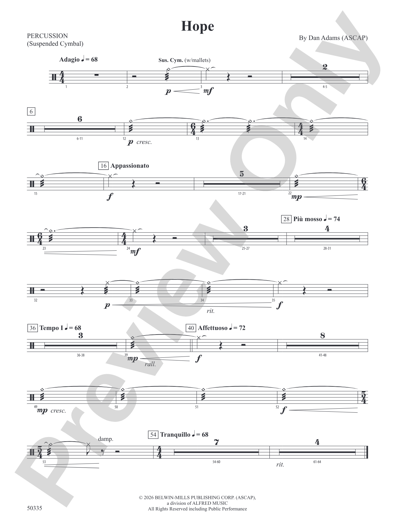 Hope: 1st Percussion