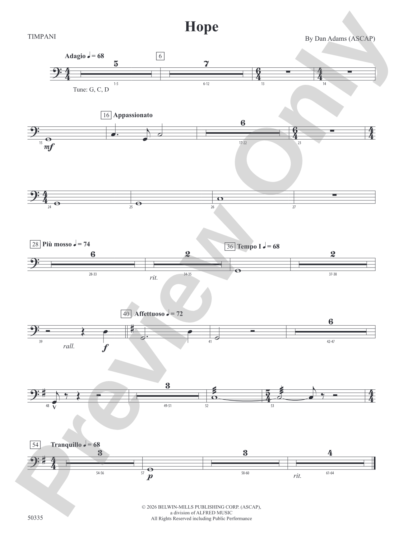 Hope: Timpani