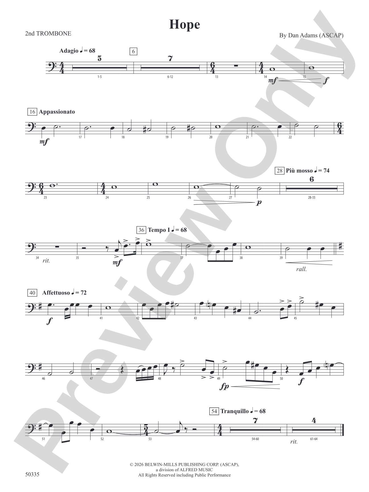 Hope: 2nd Trombone