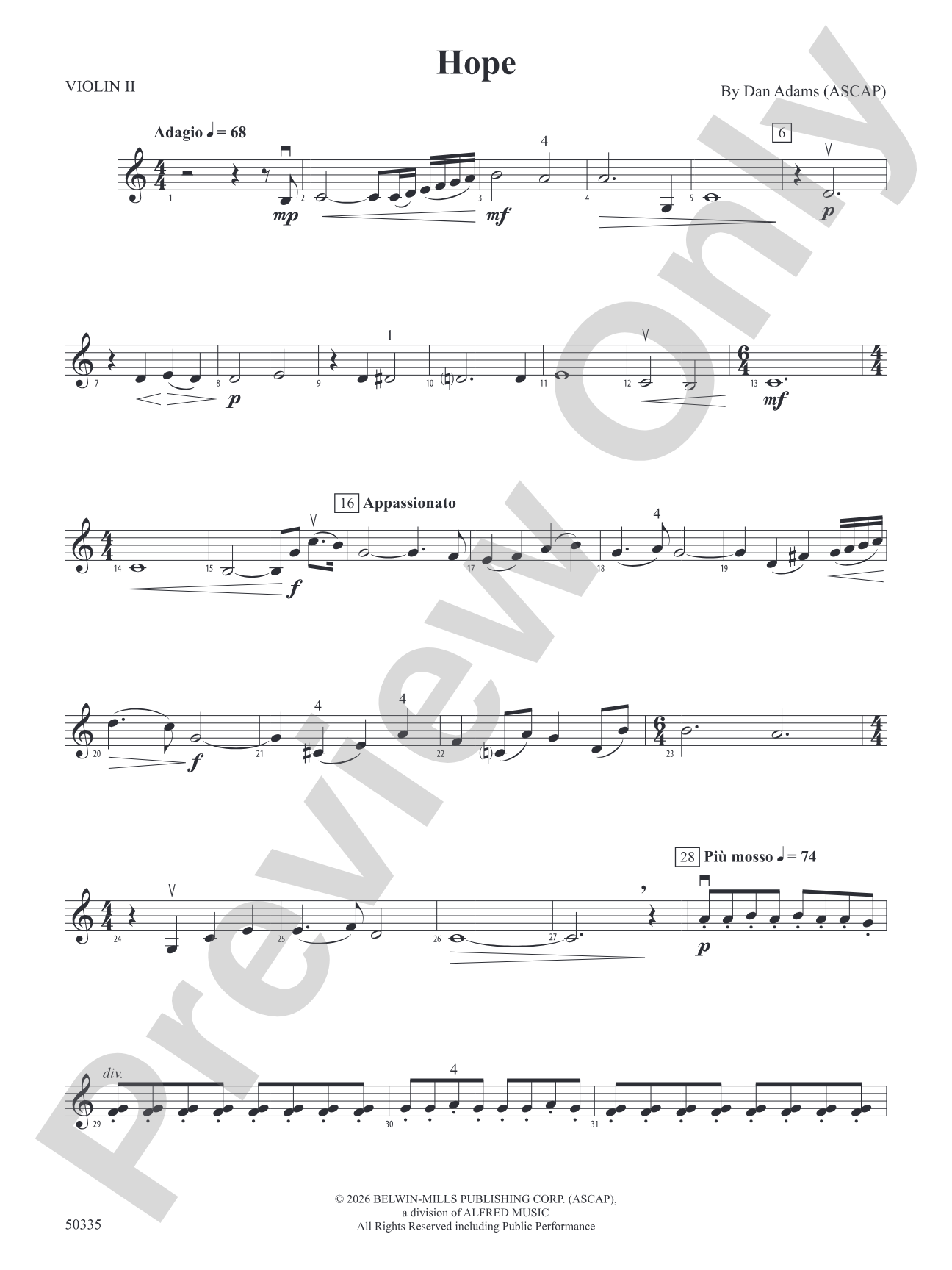 Hope: 2nd Violin