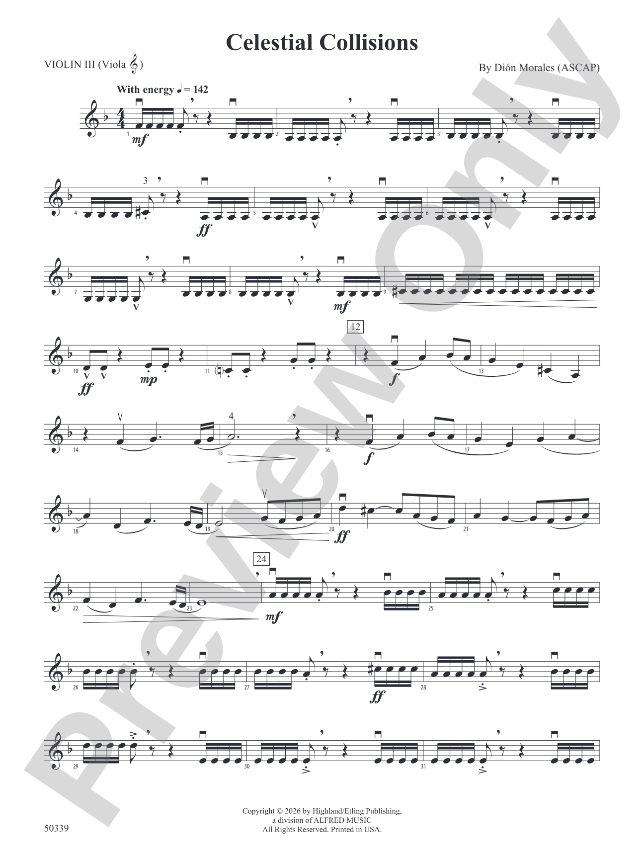 Celestial Collisions: 3rd Violin (Viola [TC])