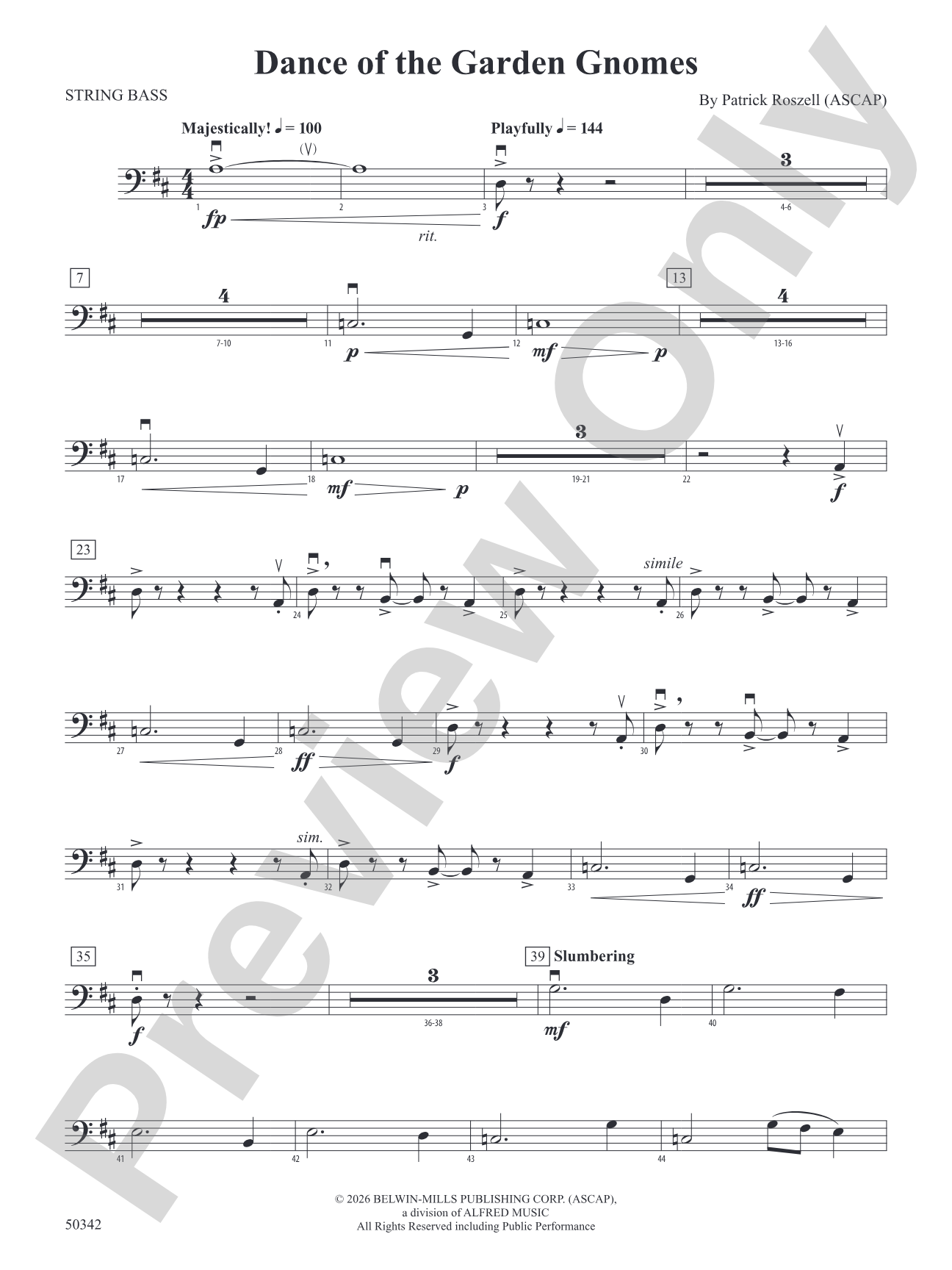 Dance of the Garden Gnomes: String Bass