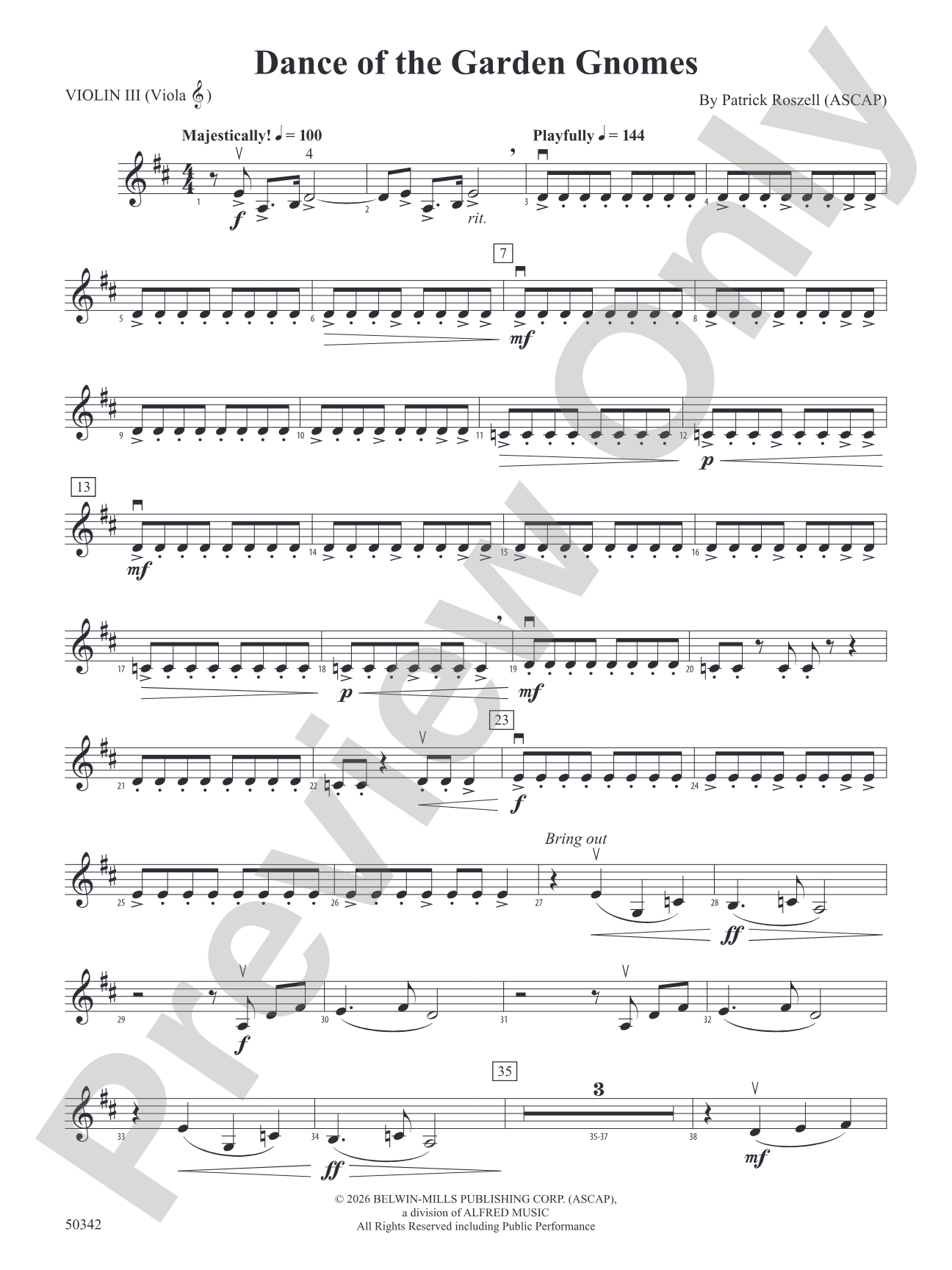 Dance of the Garden Gnomes: 3rd Violin (Viola [TC])