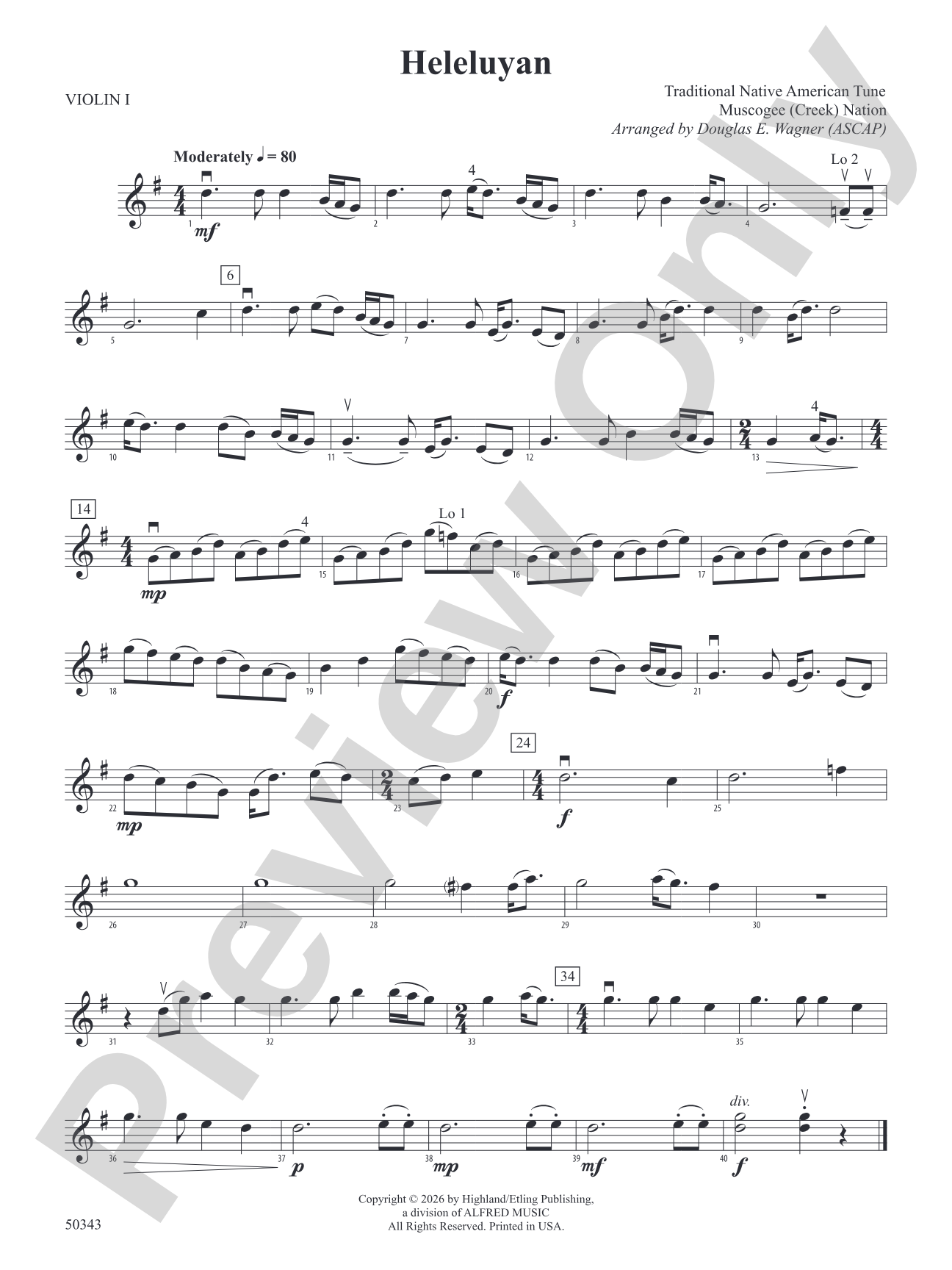 Heleluyan: 1st Violin