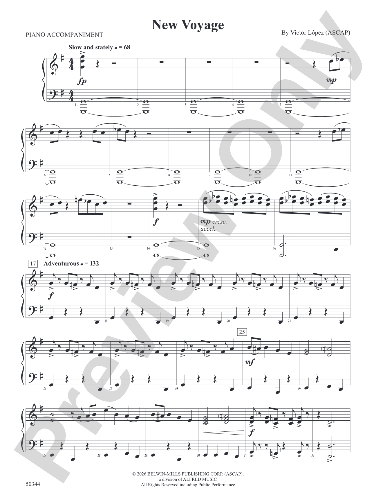 New Voyage: Piano Accompaniment