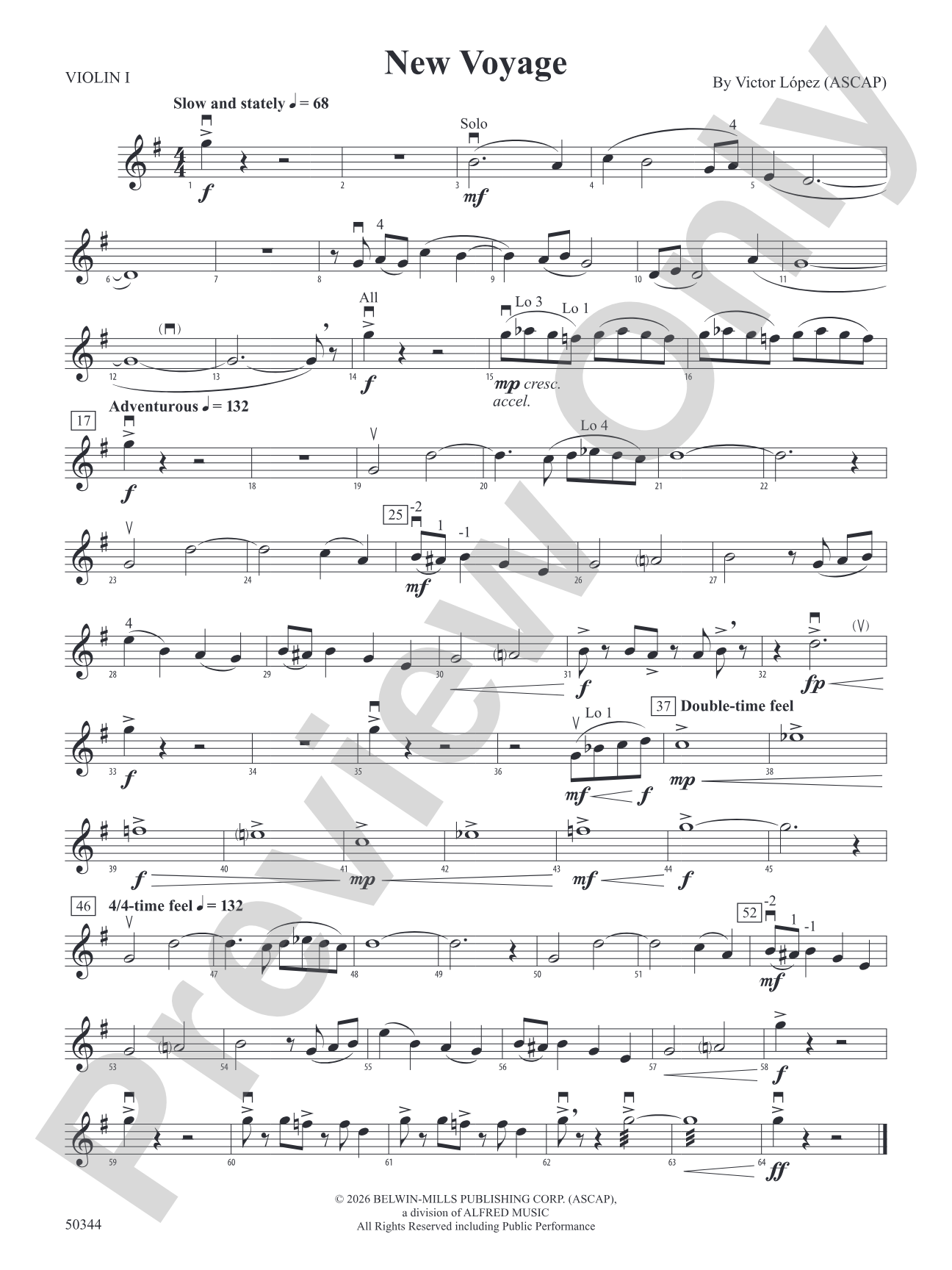 New Voyage: 1st Violin
