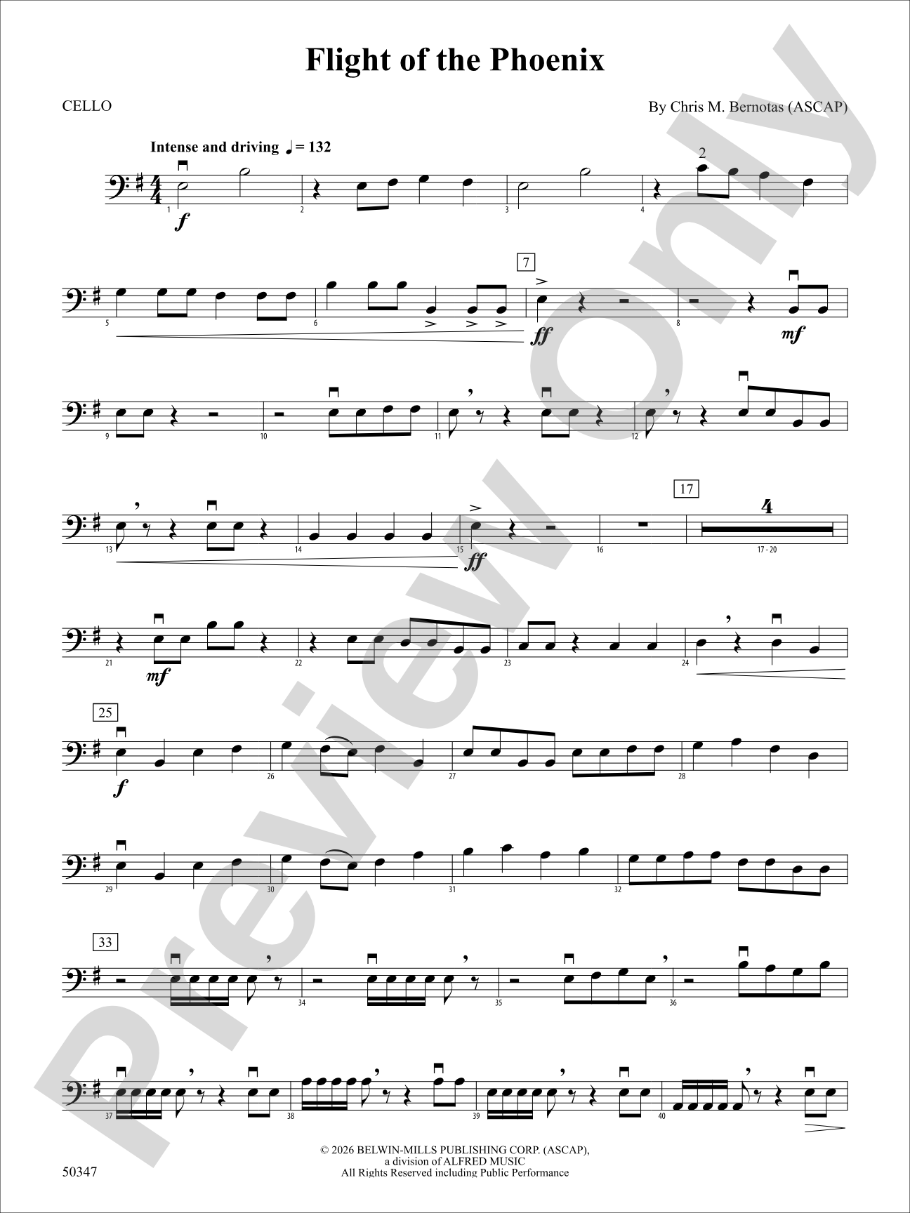 Flight of the Phoenix: Cello