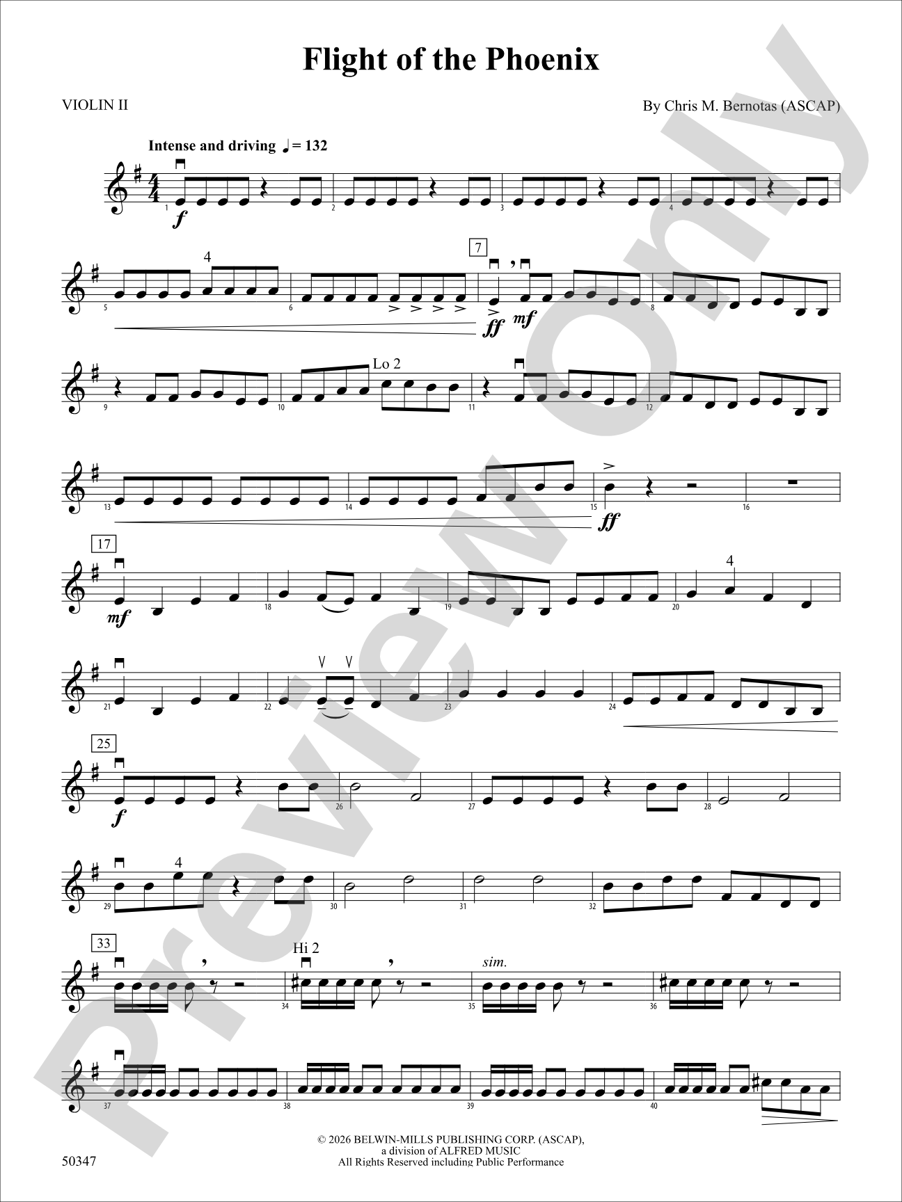 Flight of the Phoenix: 2nd Violin
