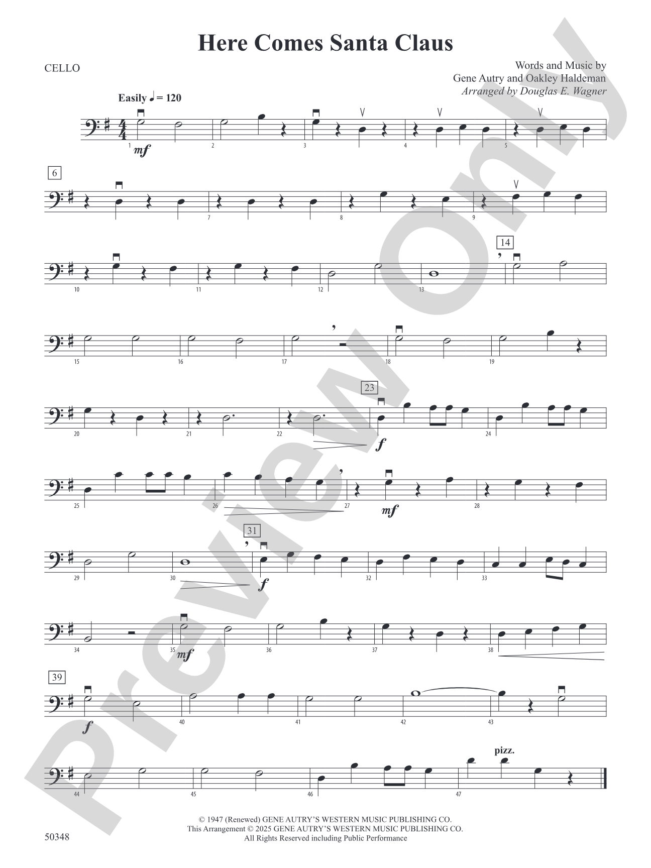 Here Comes Santa Claus: Cello