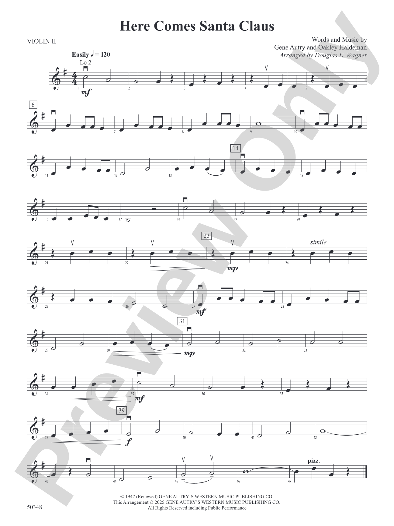 Here Comes Santa Claus: 2nd Violin