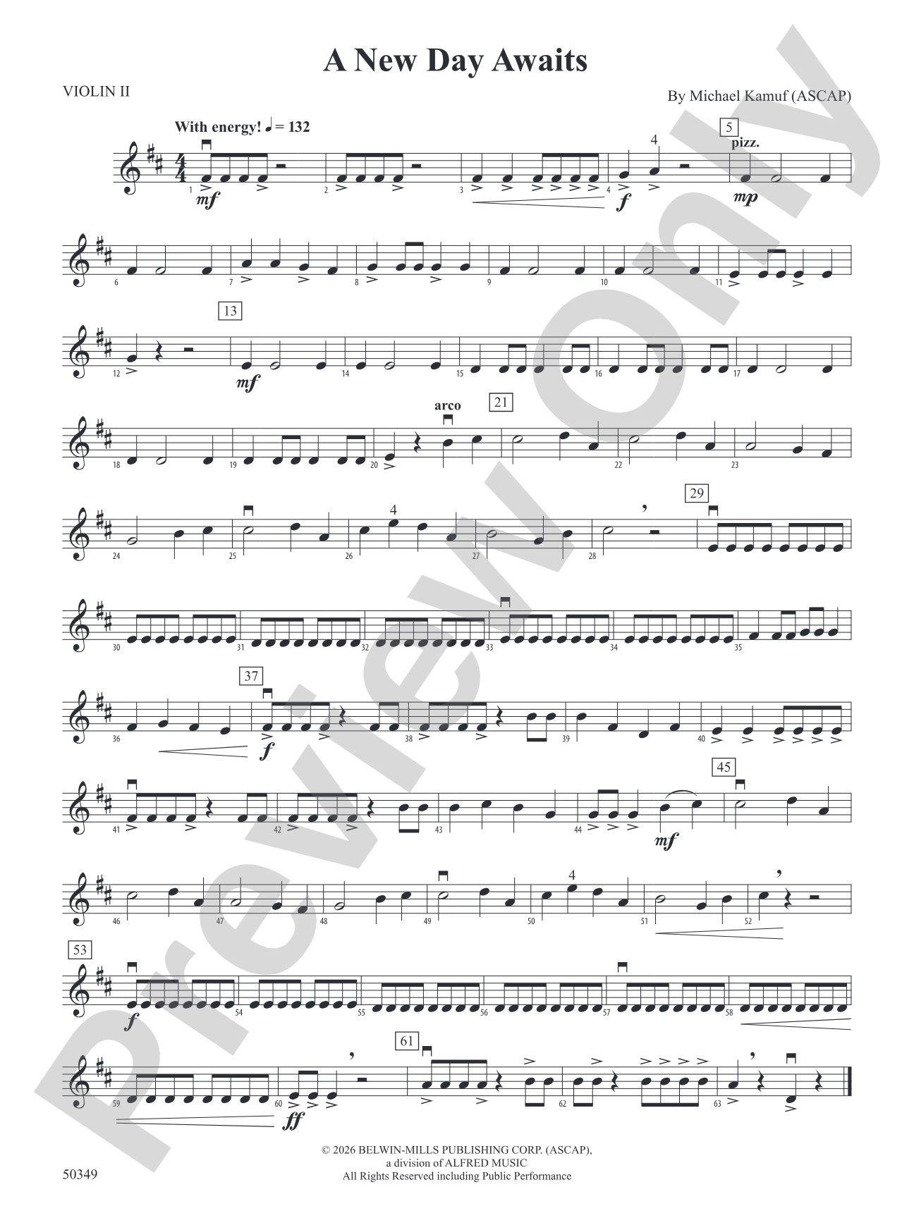A New Day Awaits: 2nd Violin