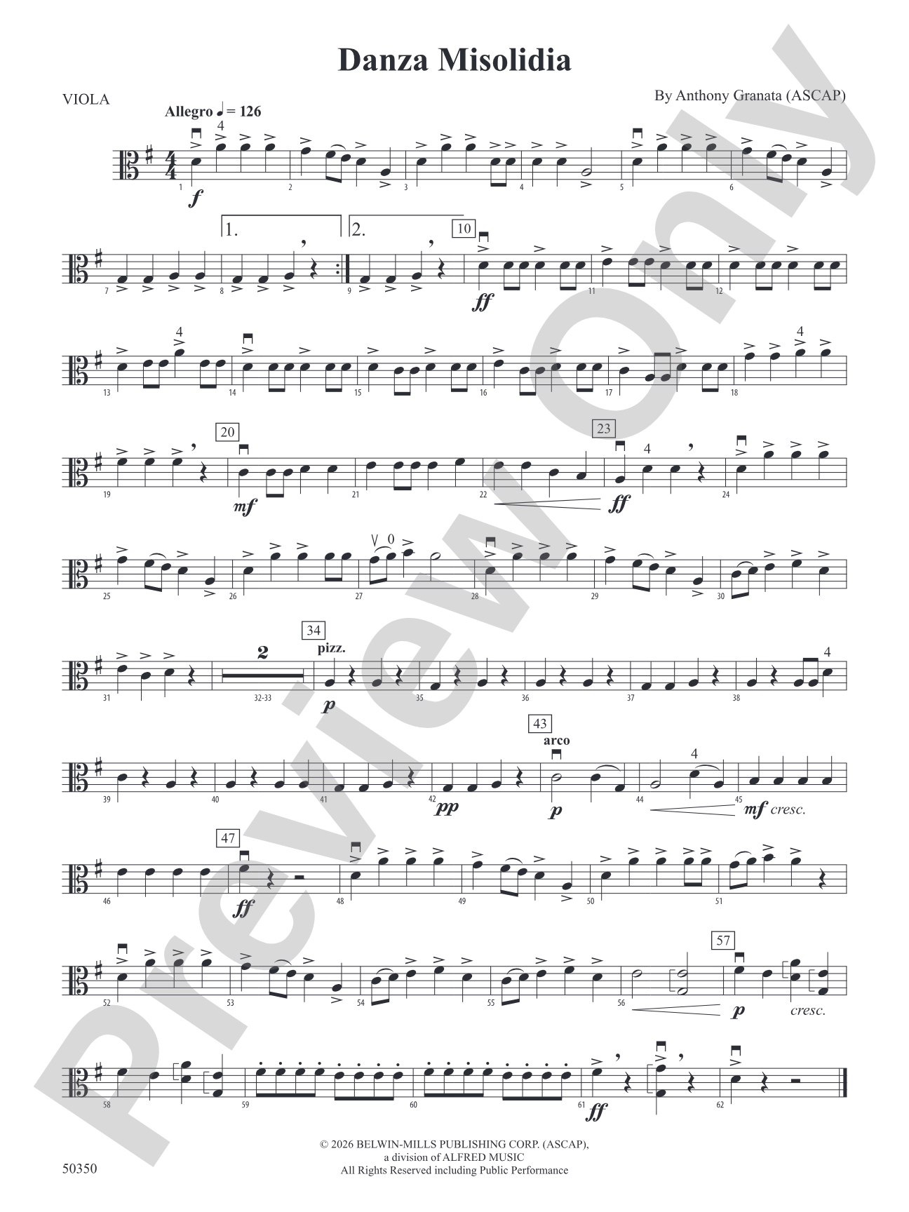 Danza Misolidia: Viola