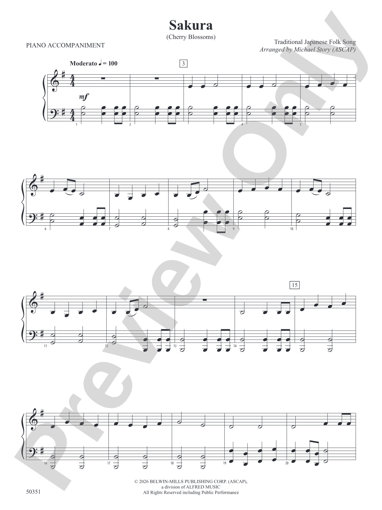 Sakura: Piano Accompaniment