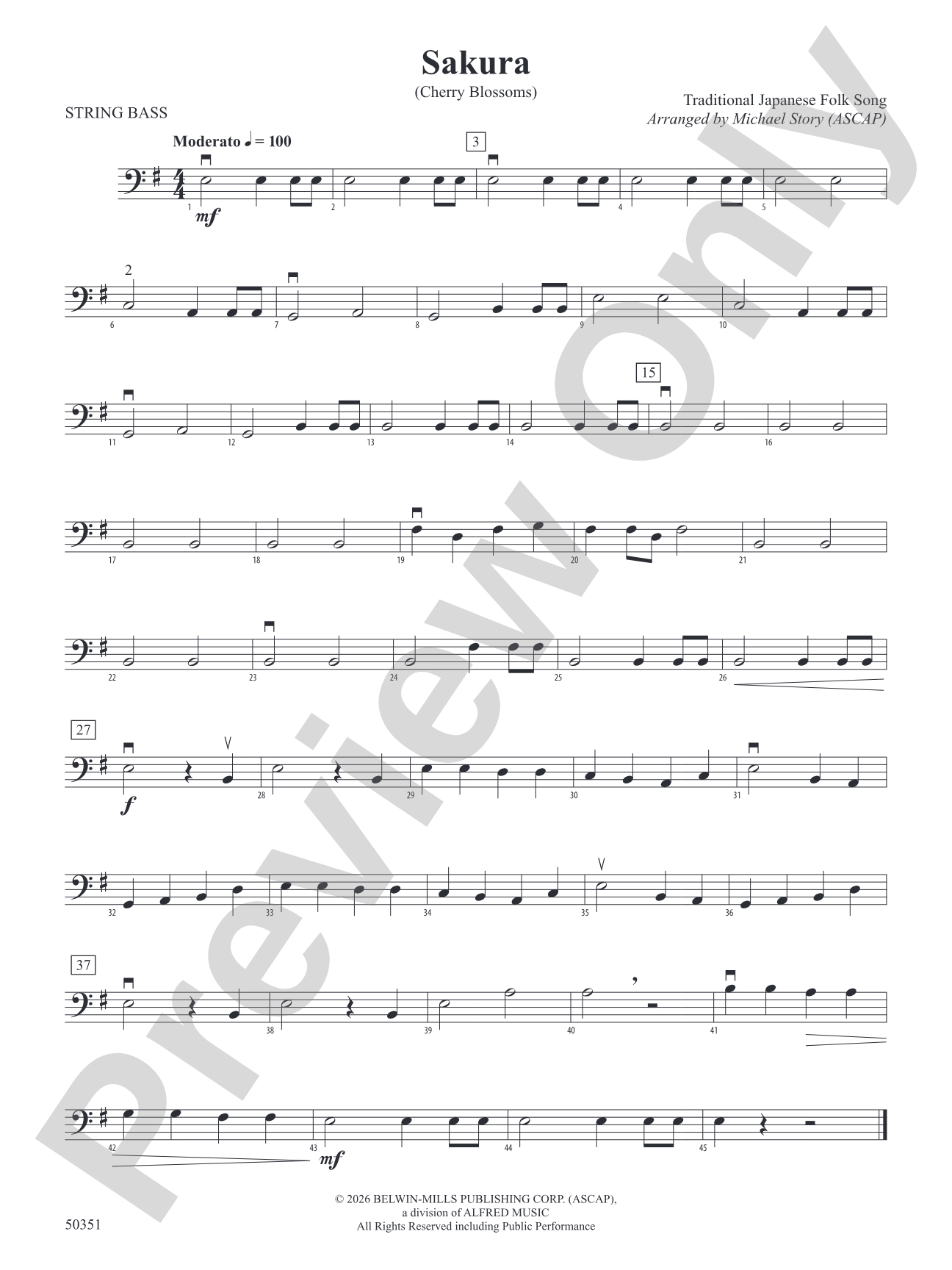 Sakura: String Bass