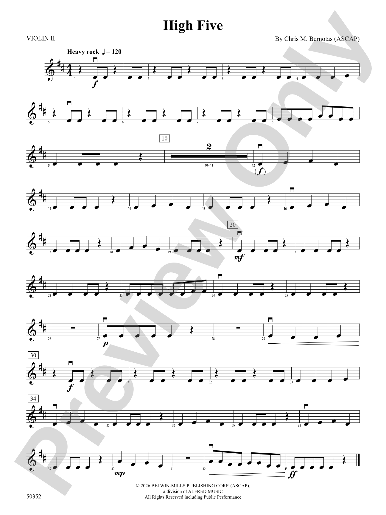 High Five: 2nd Violin