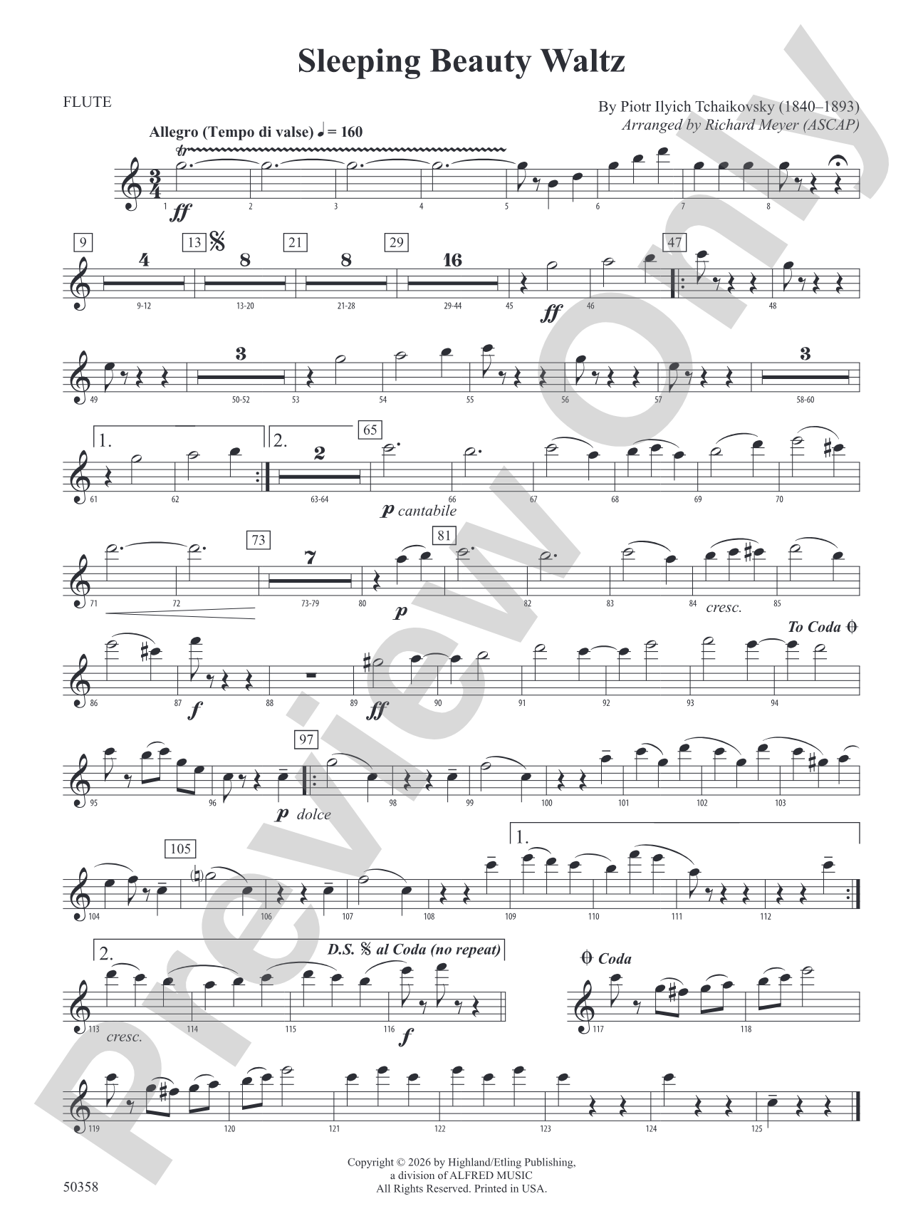 Sleeping Beauty Waltz: Flute