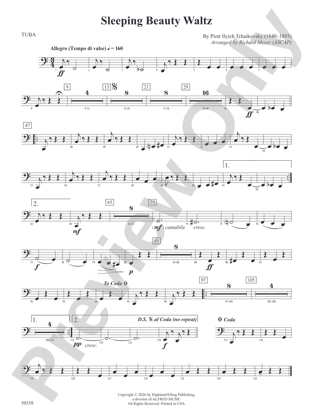 Sleeping Beauty Waltz: Tuba