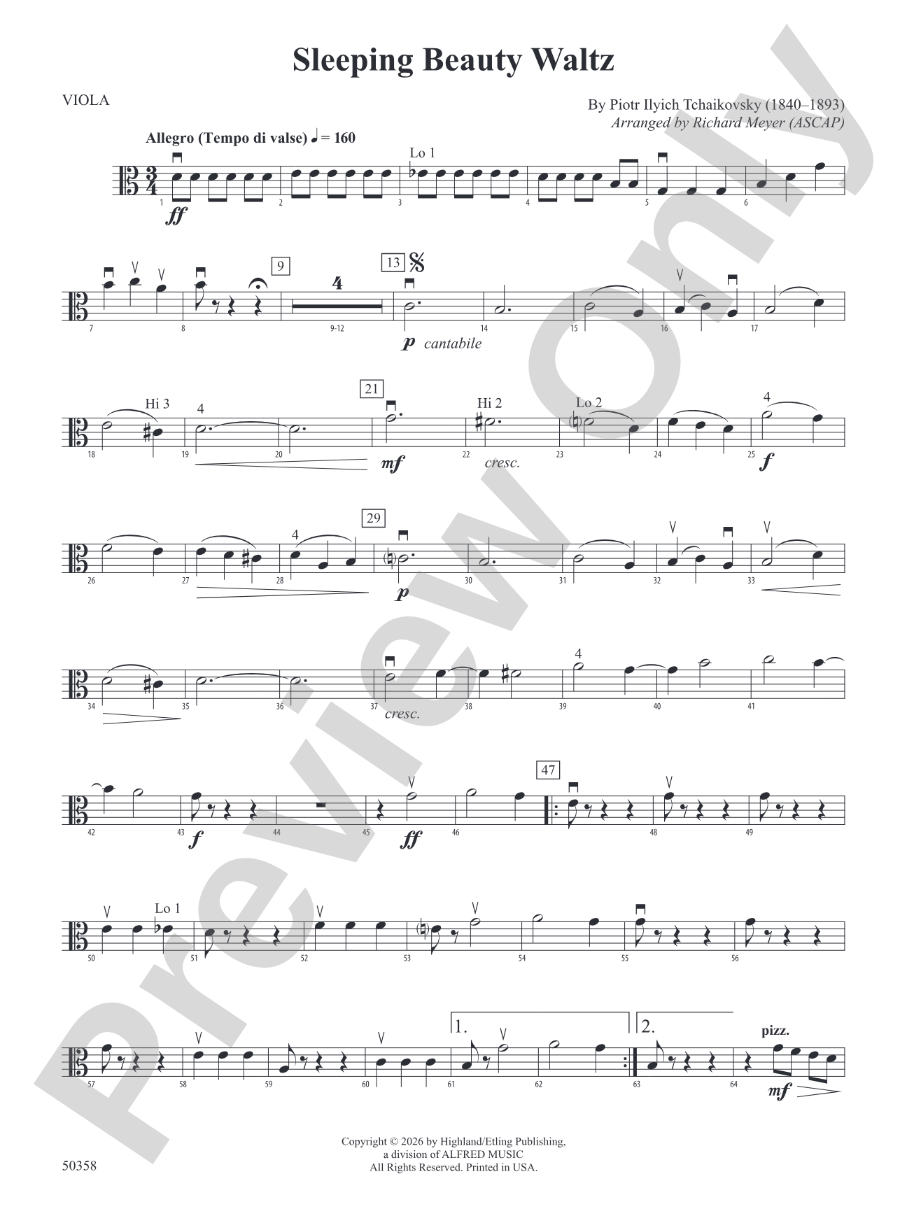 Sleeping Beauty Waltz: Viola