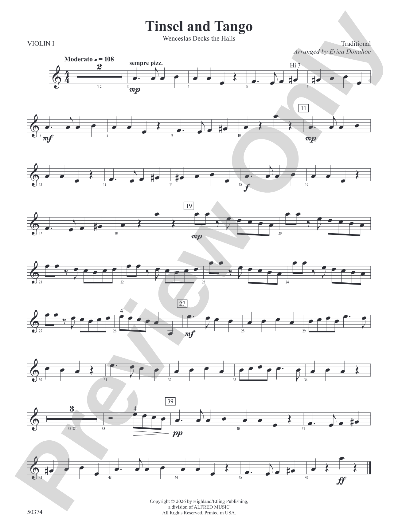 Tinsel and Tango: 1st Violin