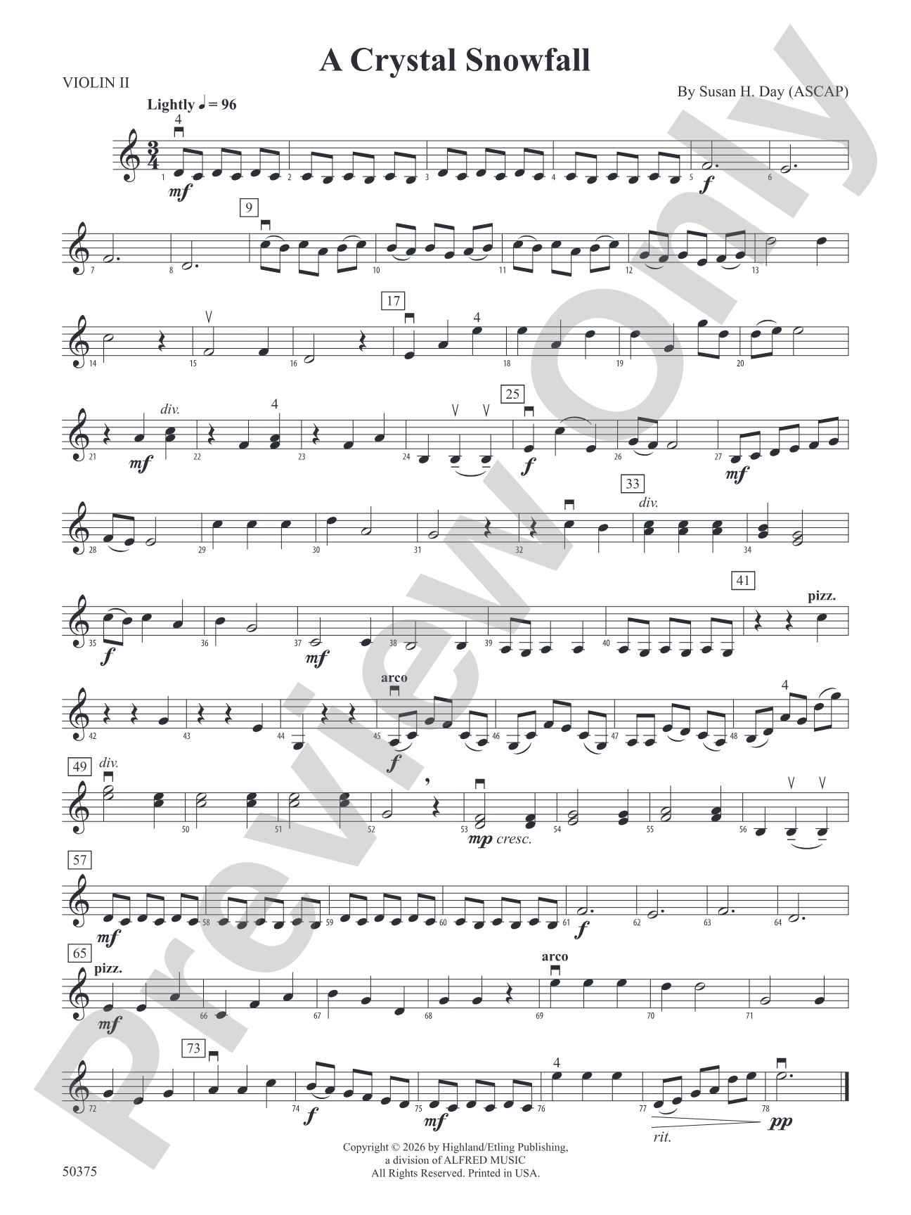 A Crystal Snowfall: 2nd Violin