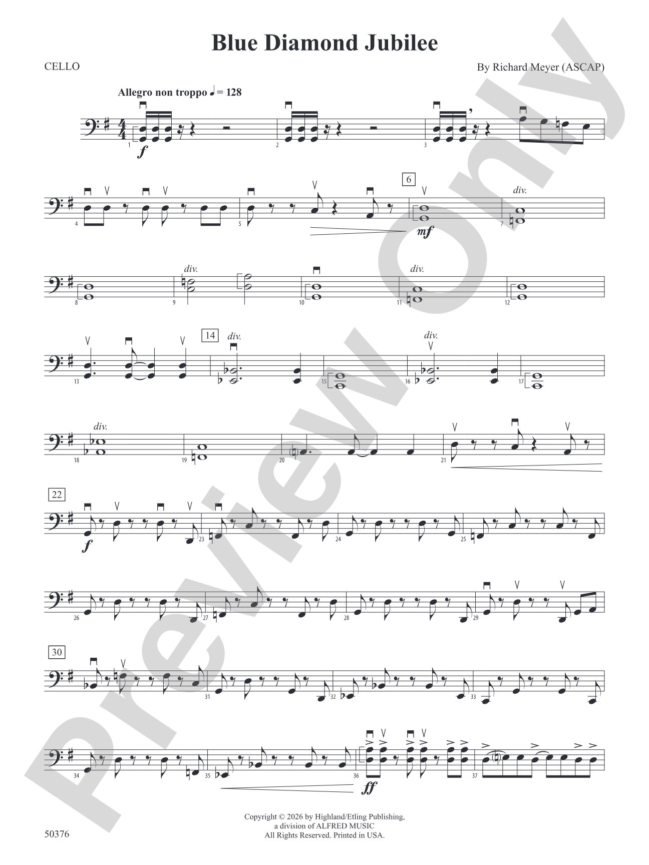 Blue Diamond Jubilee: Cello