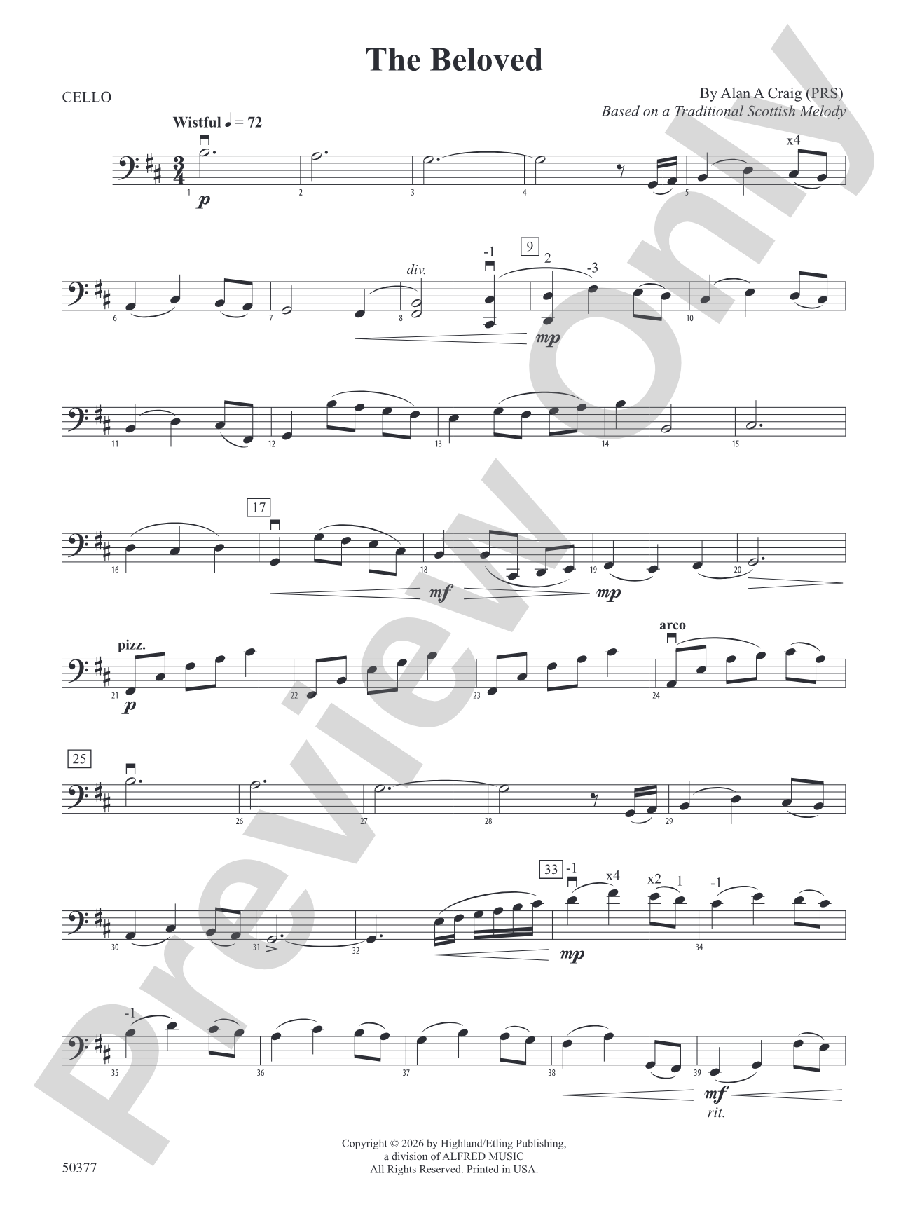 The Beloved: Cello