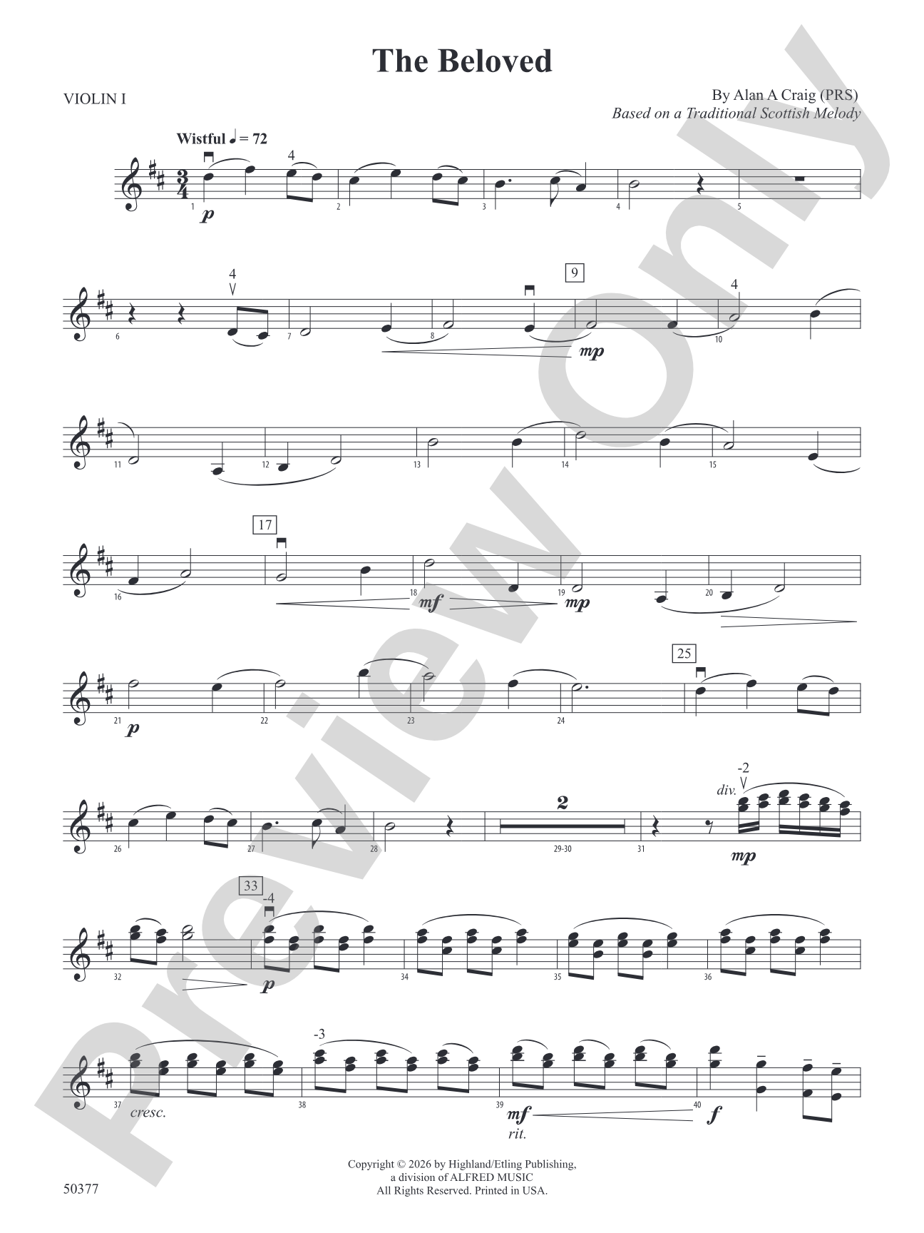 The Beloved: 1st Violin