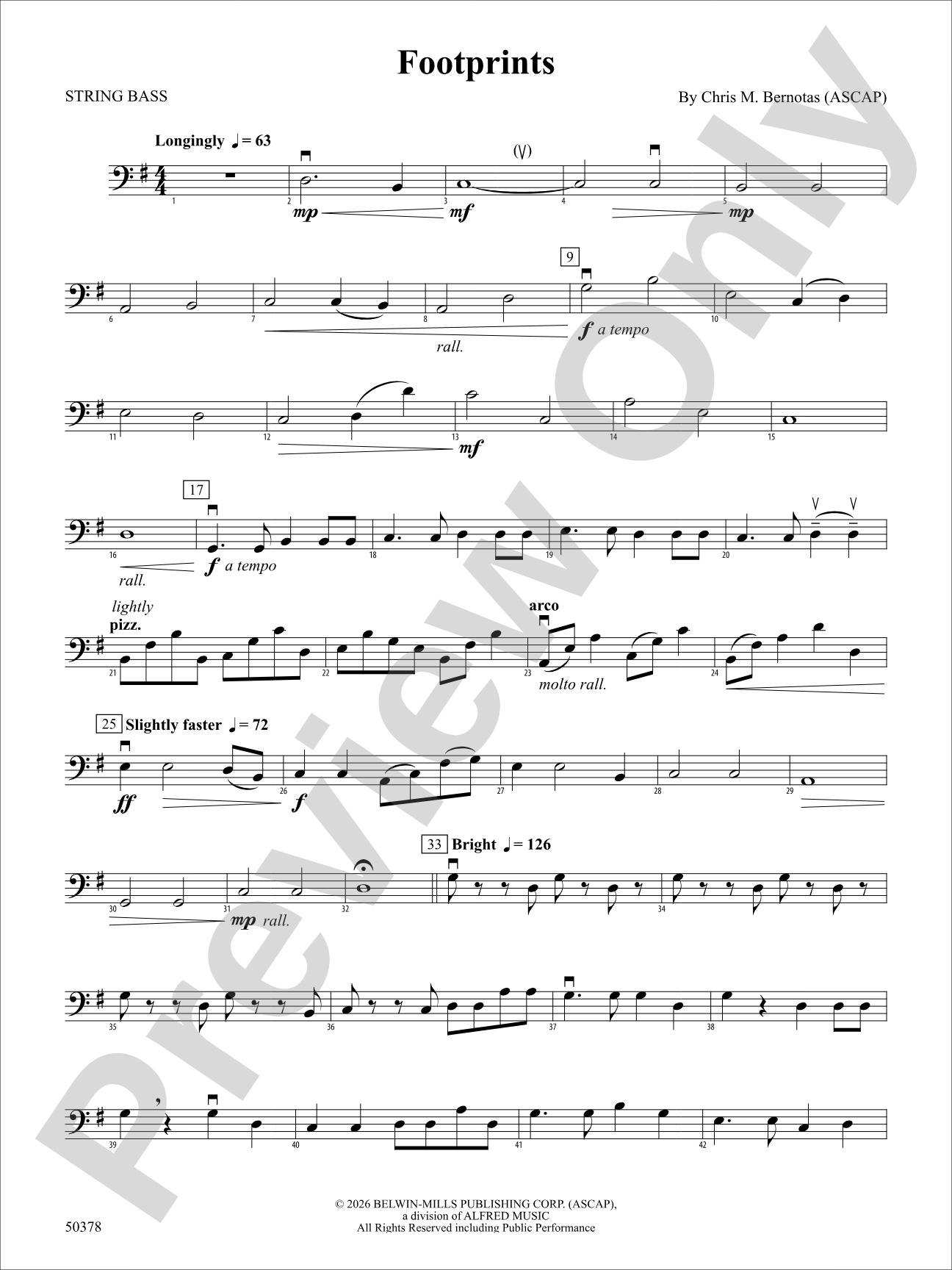 Footprints: String Bass