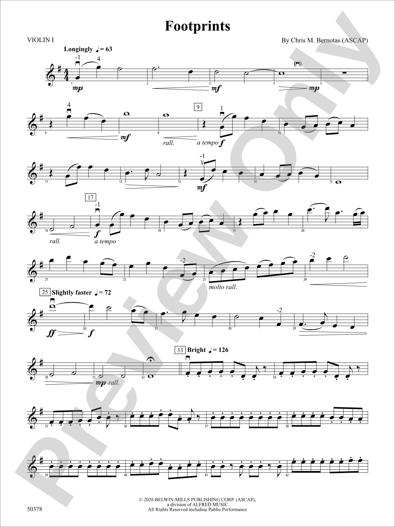 Footprints: 1st Violin