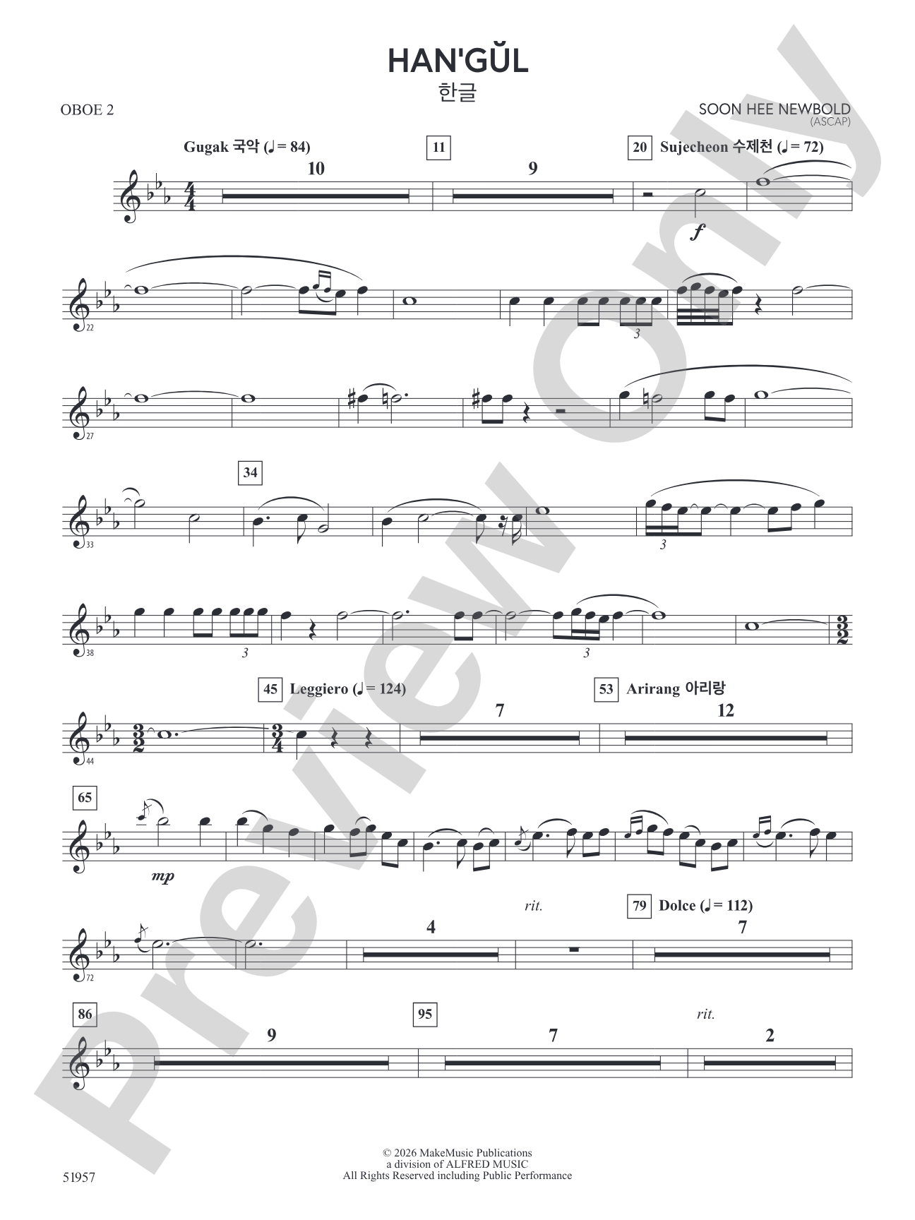 Han'gul: 2nd Oboe